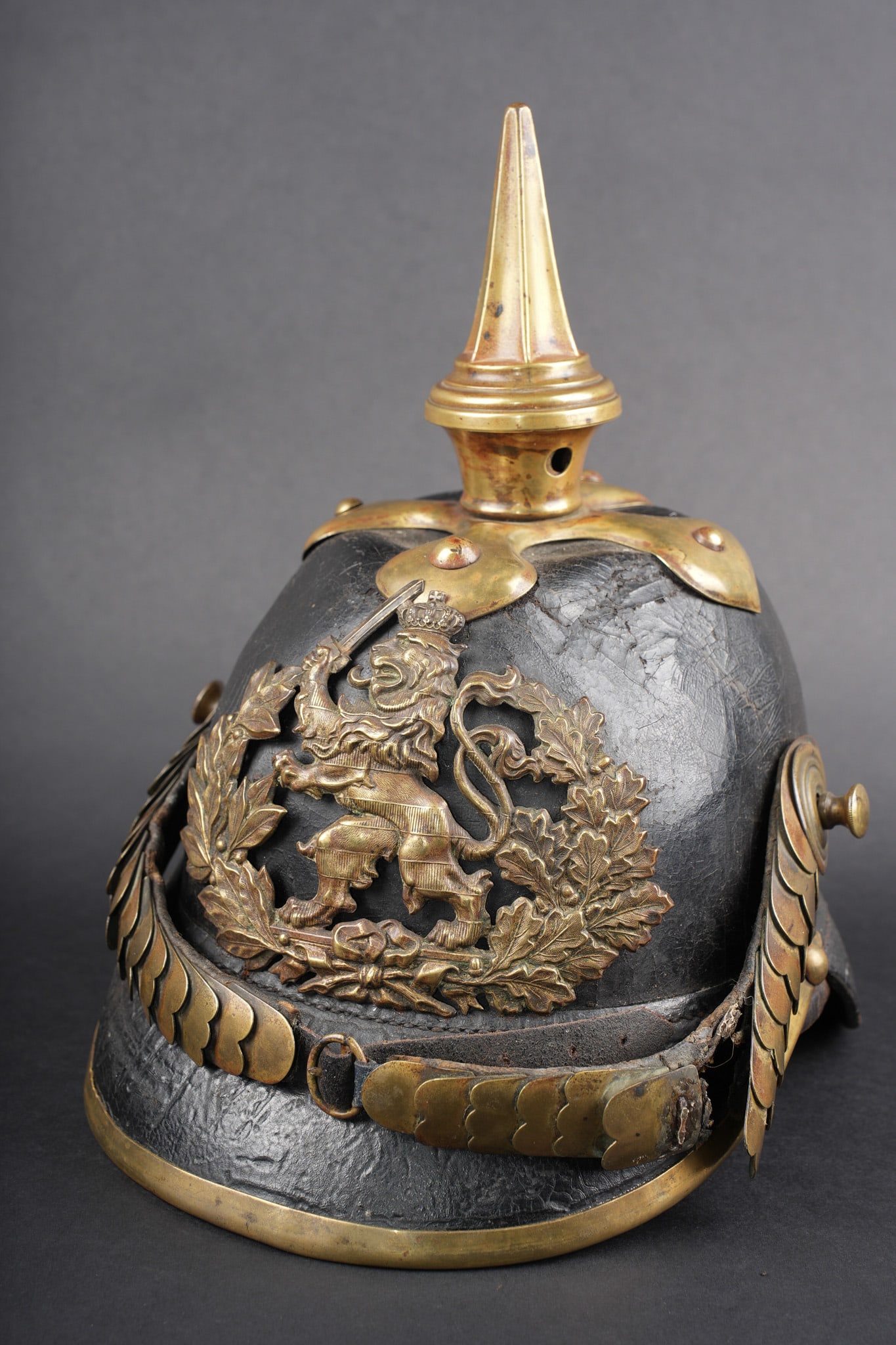 Casque a pointe Hessois guerre de 1870. Hessian pickelhaube, Franco-Prussian War 1870 (1 of 10)