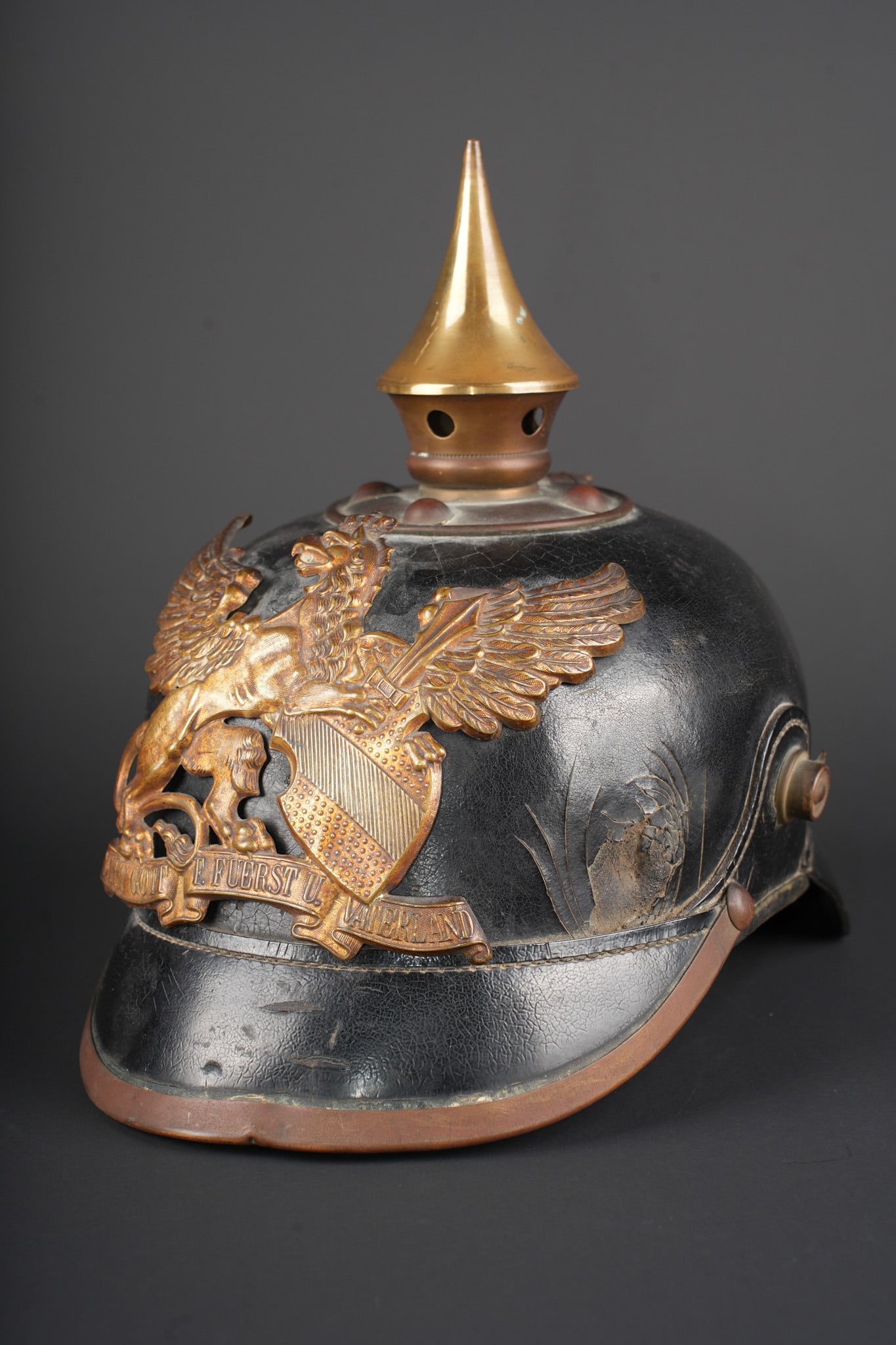 Casque a pointe M1895 du JR114 Badois. Pickelhaube M1895 of Baden Infantry Regiment JR114 (1 of 11)