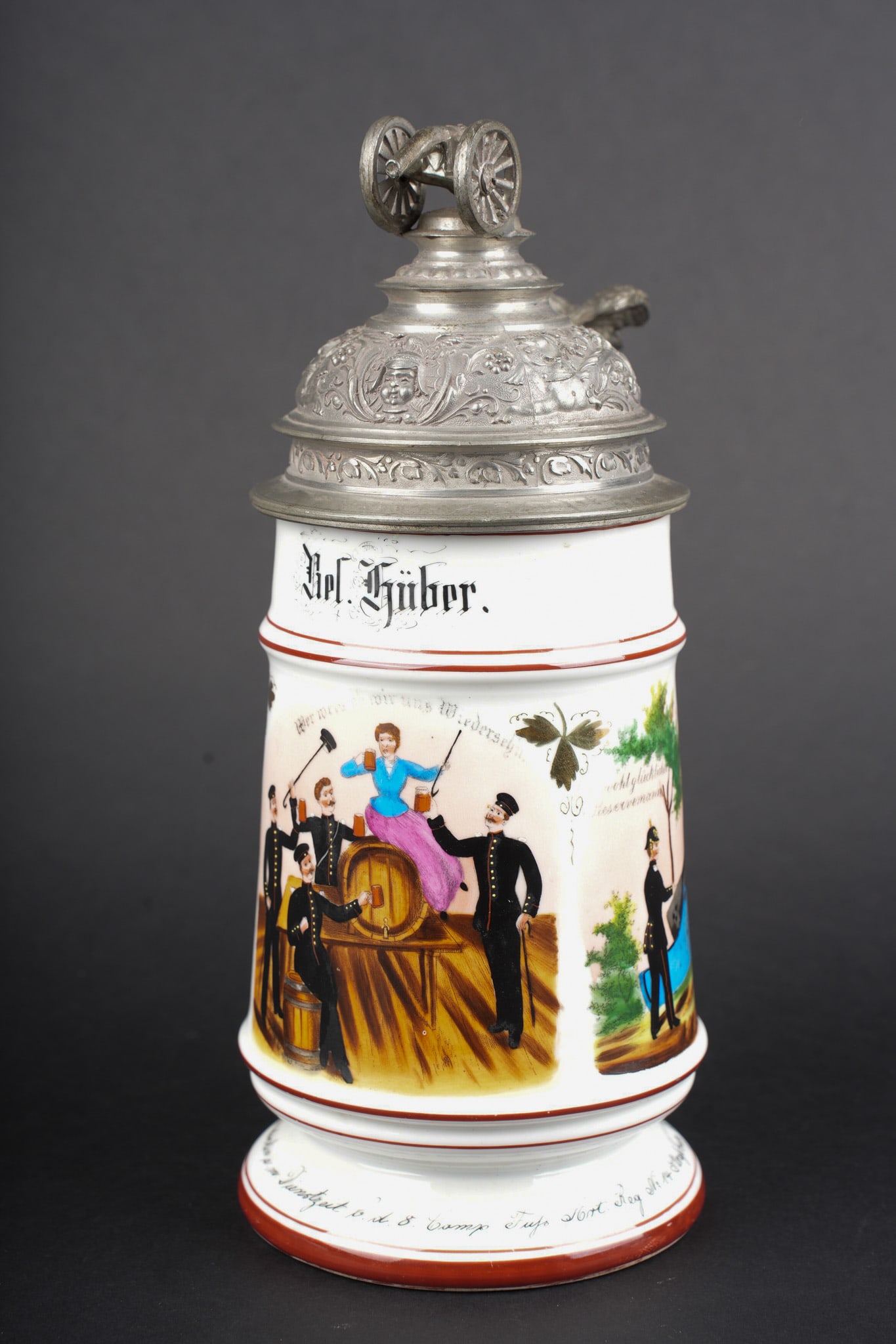 Chope de reserviste du Fuss Art Rgt 14 de Strasbourg. Reservist tankard of Foot Artillery Regiment (1 of 8)