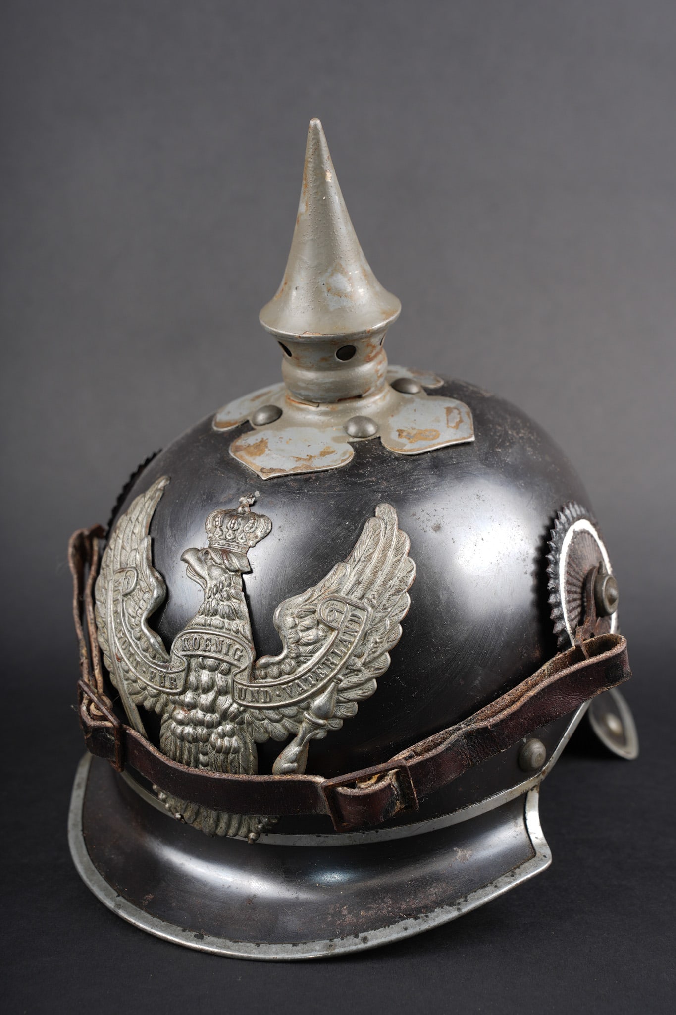 Casque a pointe M1915 troupe de Chasseur a Cheval prussien. Prussian mounted rifleman enlisted M1915 (1 of 10)