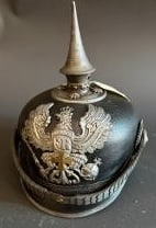 Rare casque ersatz d officier de reserve Prussien. Rare Prussian reserve officer ersatz helmet (1 of 8)