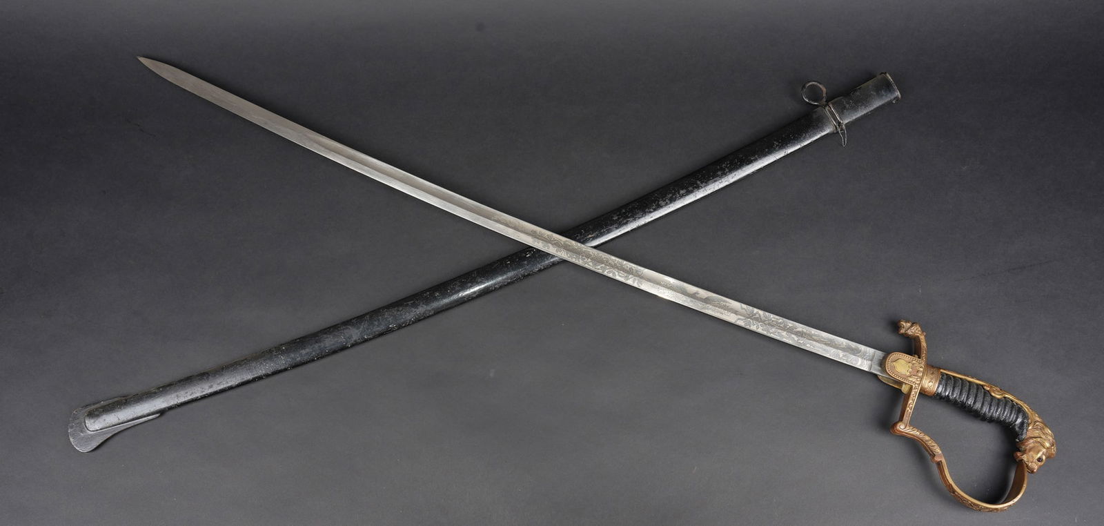 Sabre imperiale allemand a tete de lion d officier d artillerie. Imperial German artillery (1 of 14)