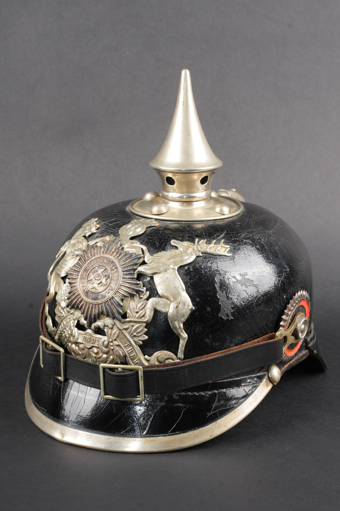Casque a pointe M1895 Eisenbahn Wurttemberg. M1895 Wurttemberg Railway Troops spiked helmet. (1 of 11)
