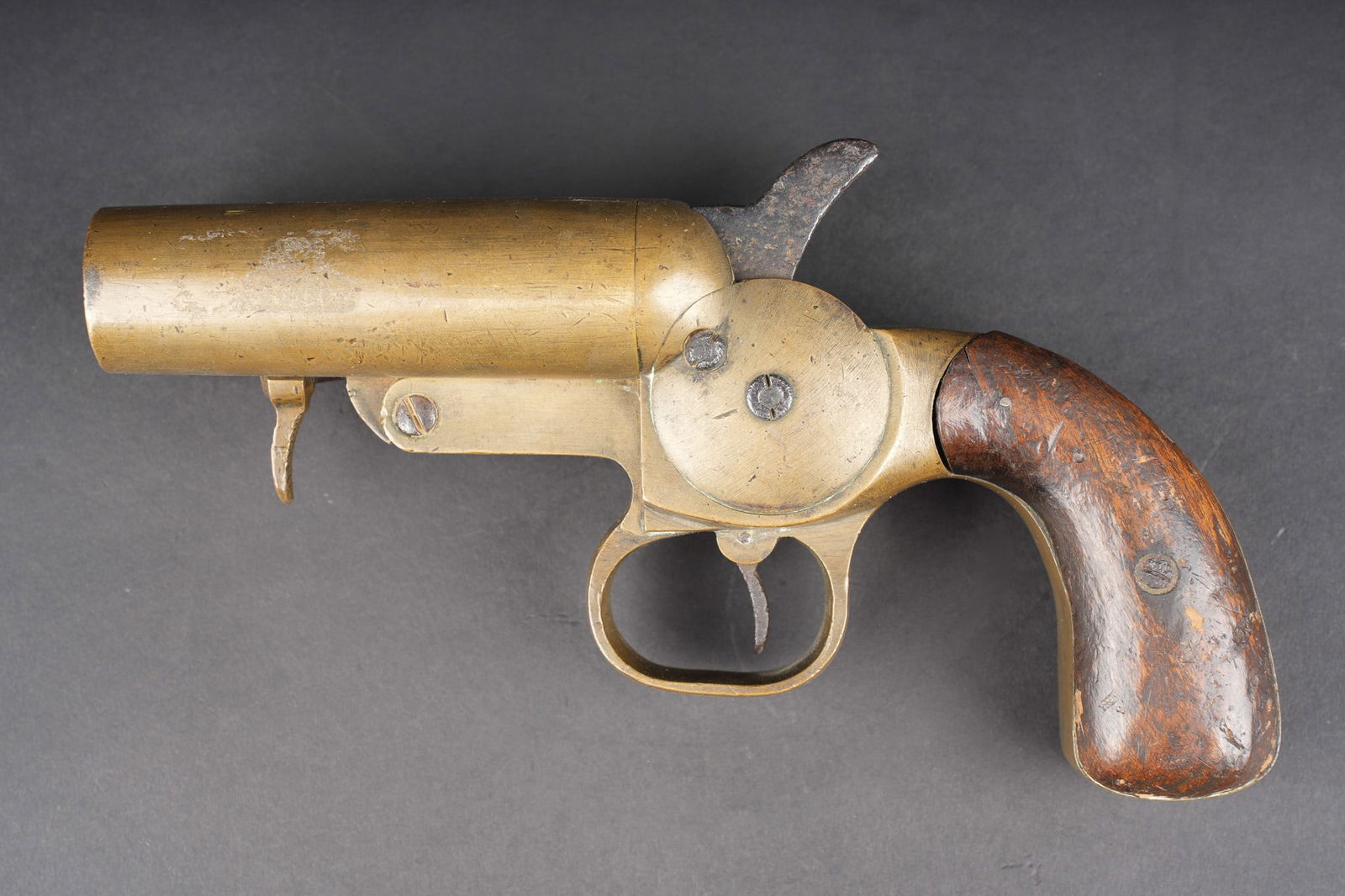 Rare pistolet de signalisation de la marine allemande a double canon dit de sous-marins. Rare (1 of 14)