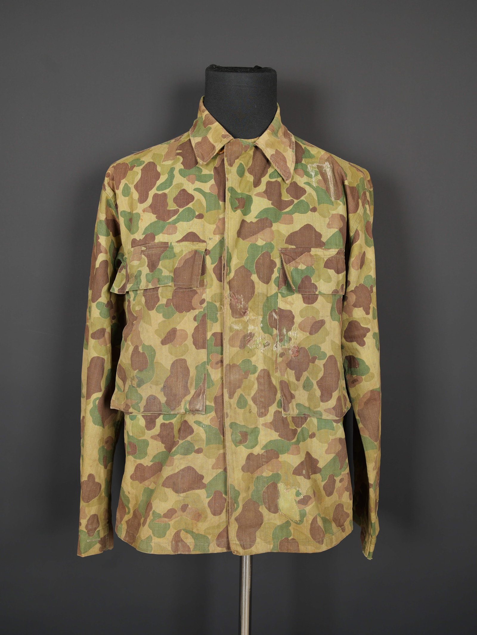 Veste HBT 43 camouflee. US HBT 43 Camouflaged jacket. (1 of 16)