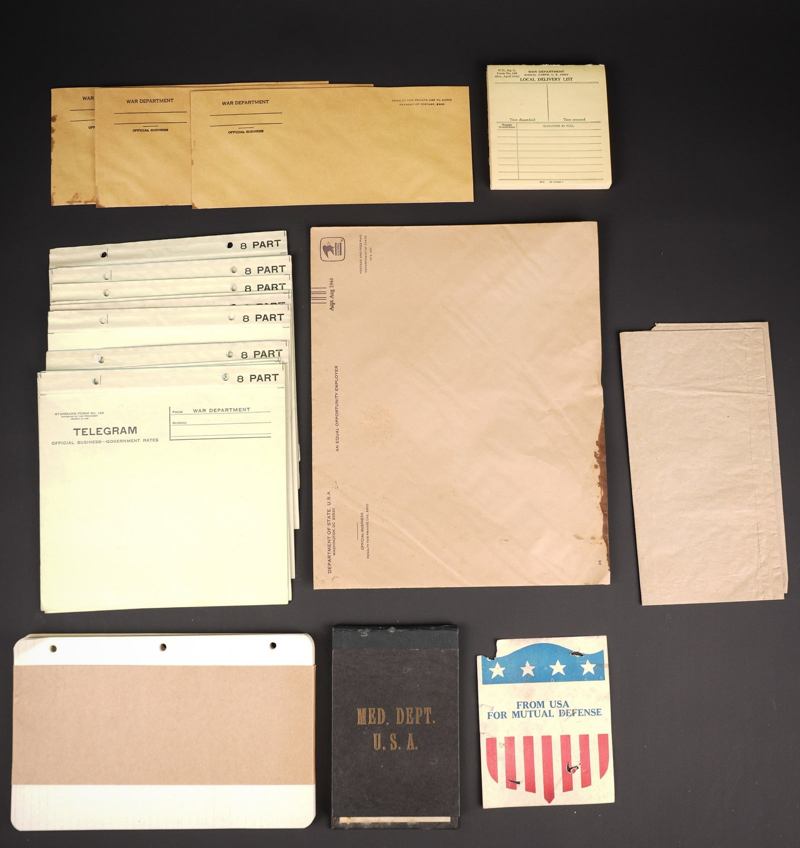 Documents US. US Army document. (1 of 9)