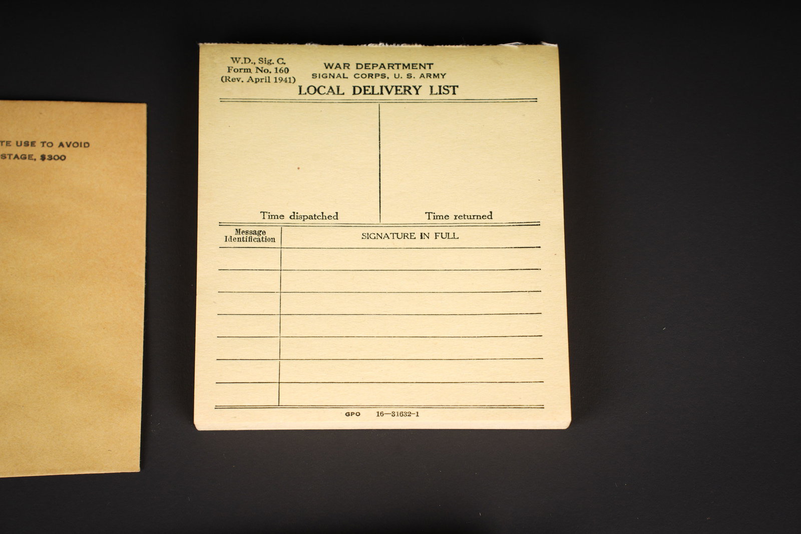 Documents US. US Army document. - 8
