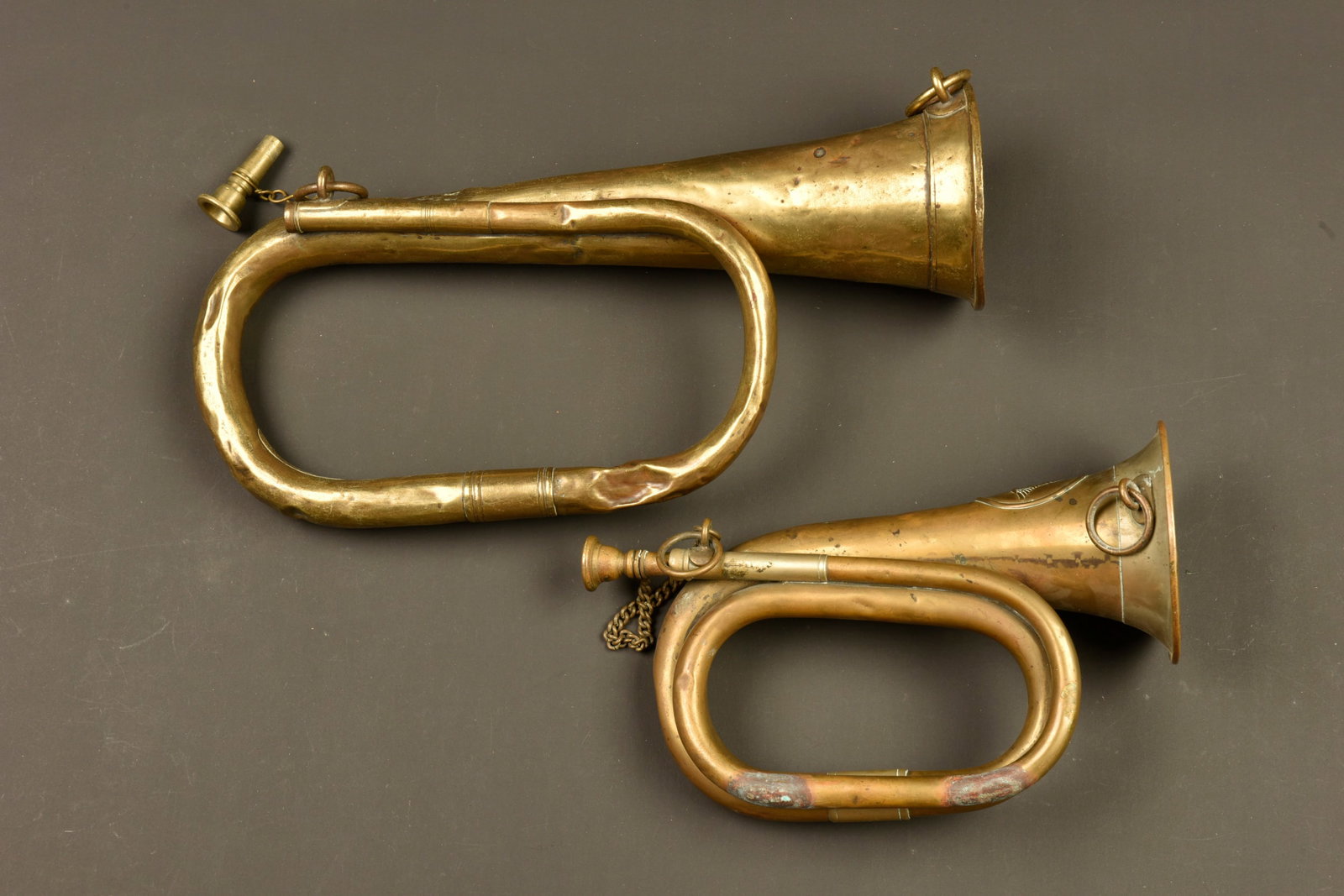 Signalhorn prussien et trompette du GR123 Wurttemberg. Prussian signal horn and trumpet of (1 of 8)