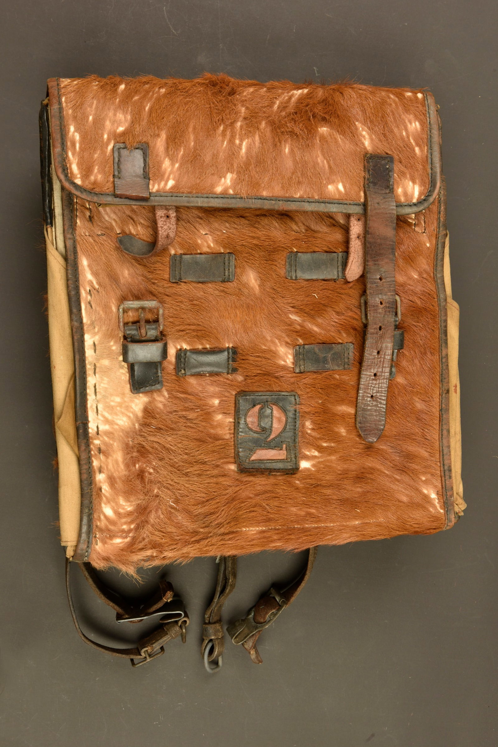 Tornister de telephoniste allemand Reichswehr. German Reichswehr signaler’s Tornister: Tornister de telephoniste allemand Reichswehr. Sac a dos a poils de vache numero 2 de telephoniste allemand. Modele Reichswehr entre 2 guerres. Avec ses compartiments internes et ses bretelles. Un des