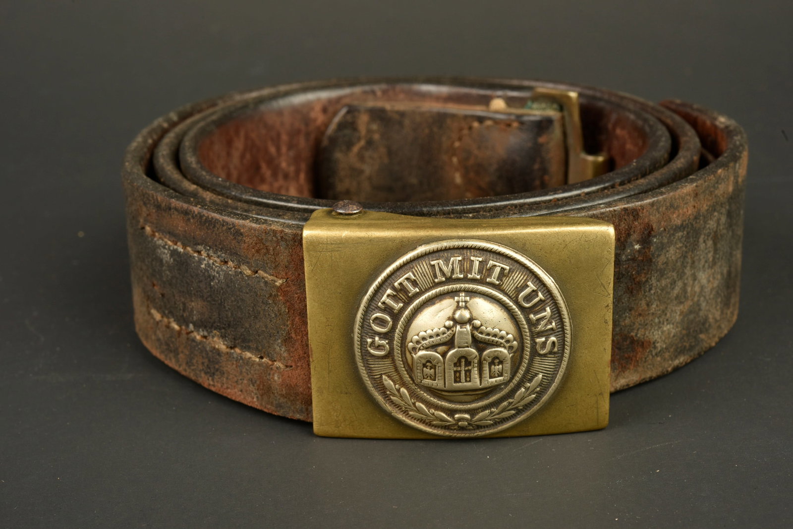 Ceinturon allemand avec boucle M1895 de la Marine Imperiale. German belt with Imperial Navy Model (1 of 5)