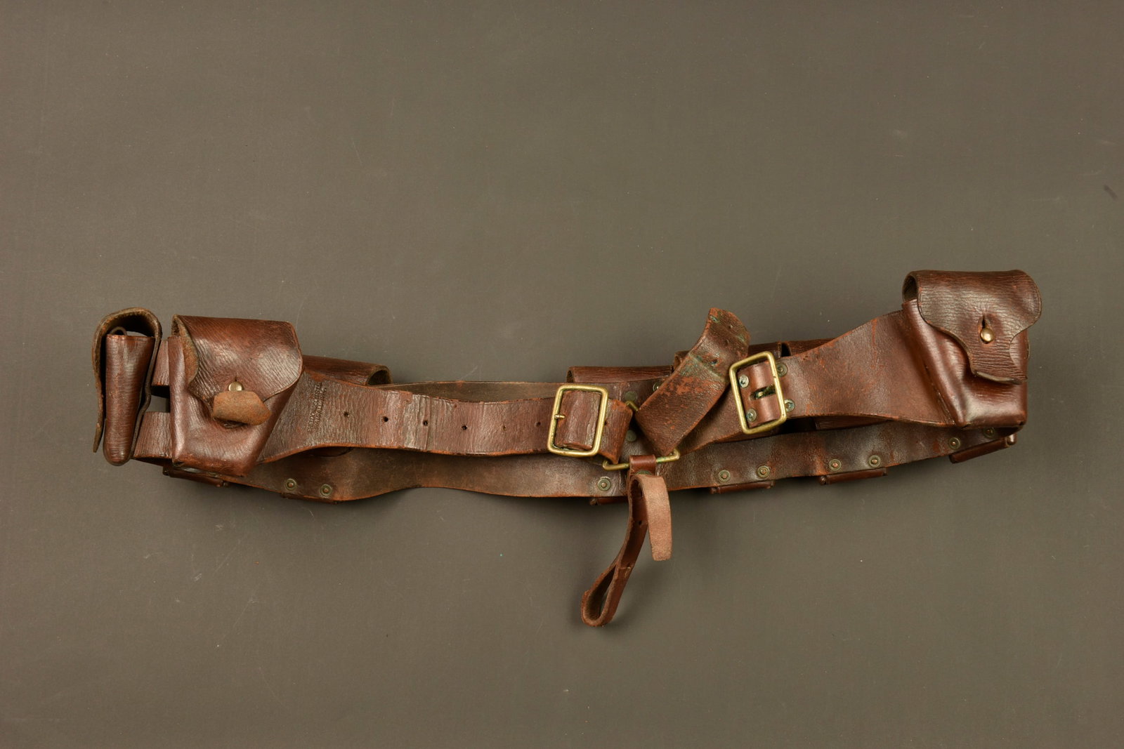 Baudrier cartouchiere de cavalerie anglaise. British cavalry bandolier ammunition belt (1 of 5)