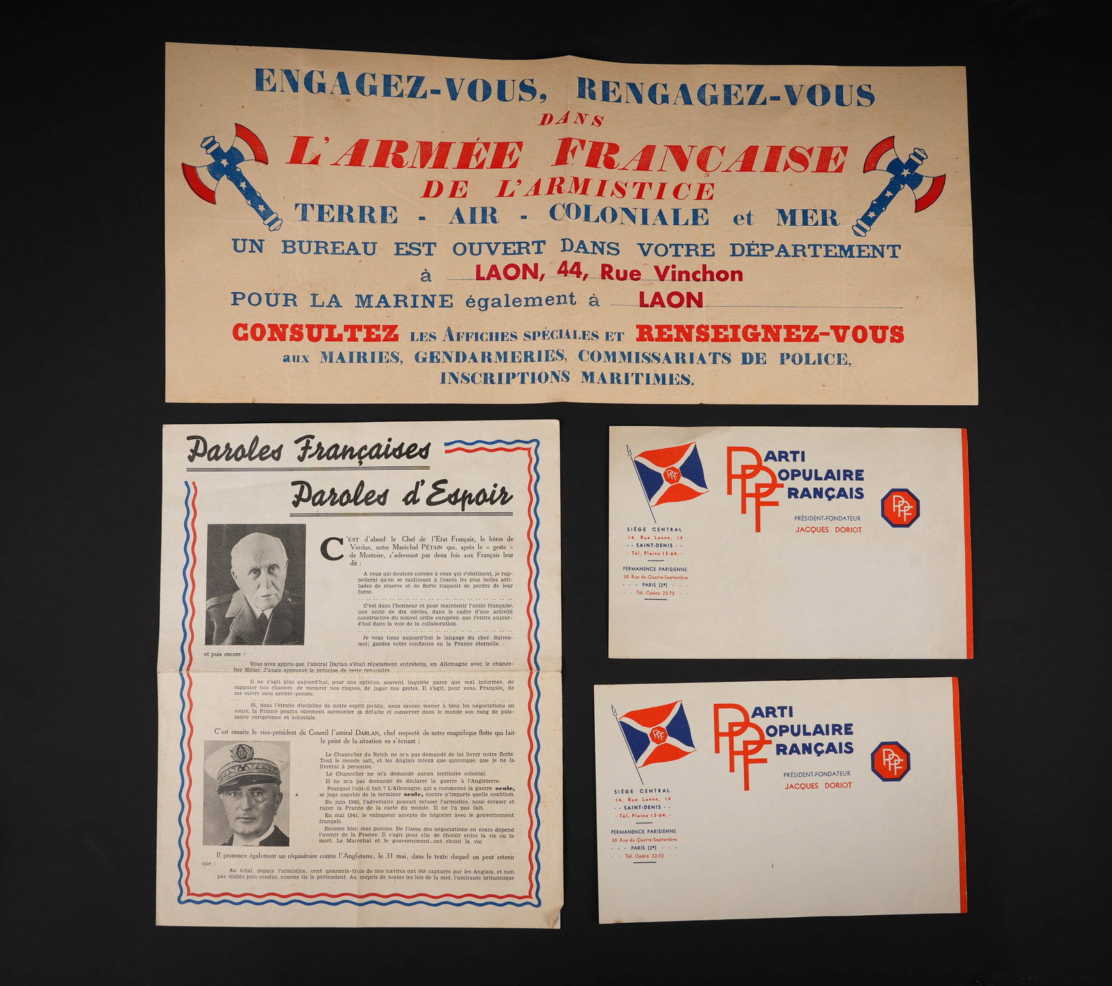 Documents Vichy. Vichy documents. (1 of 7)