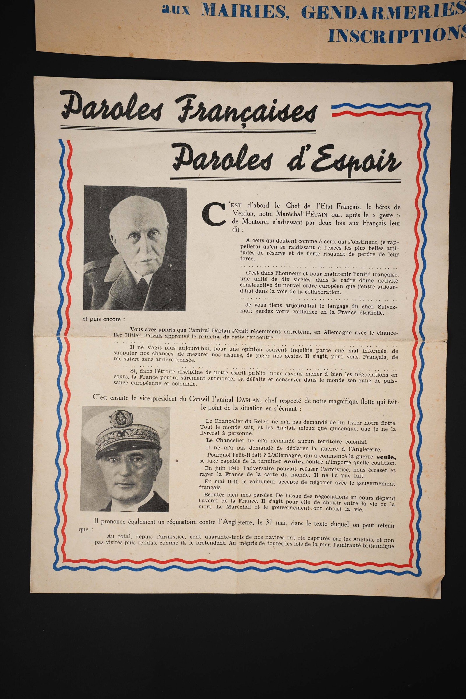 Documents Vichy. Vichy documents. - 3