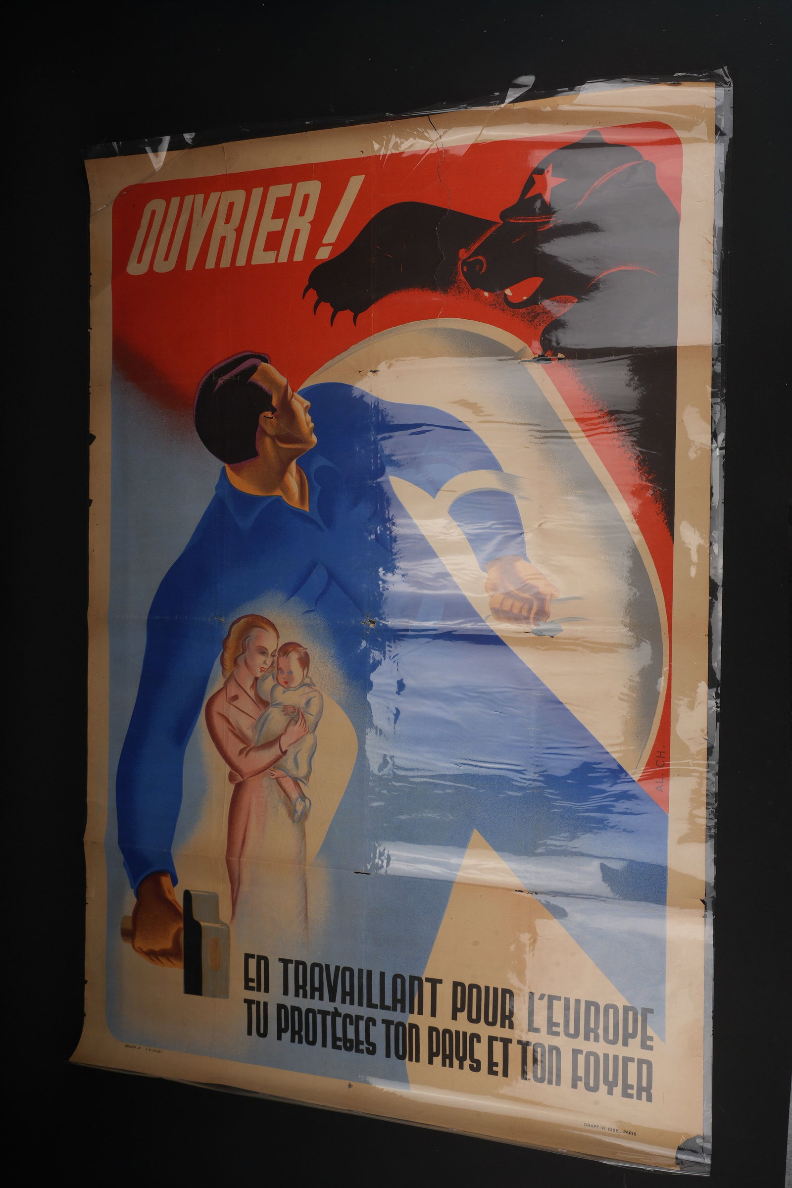 Ouvrier en travaillant pour l Europe. Worker, by working for Europe. (1 of 4)