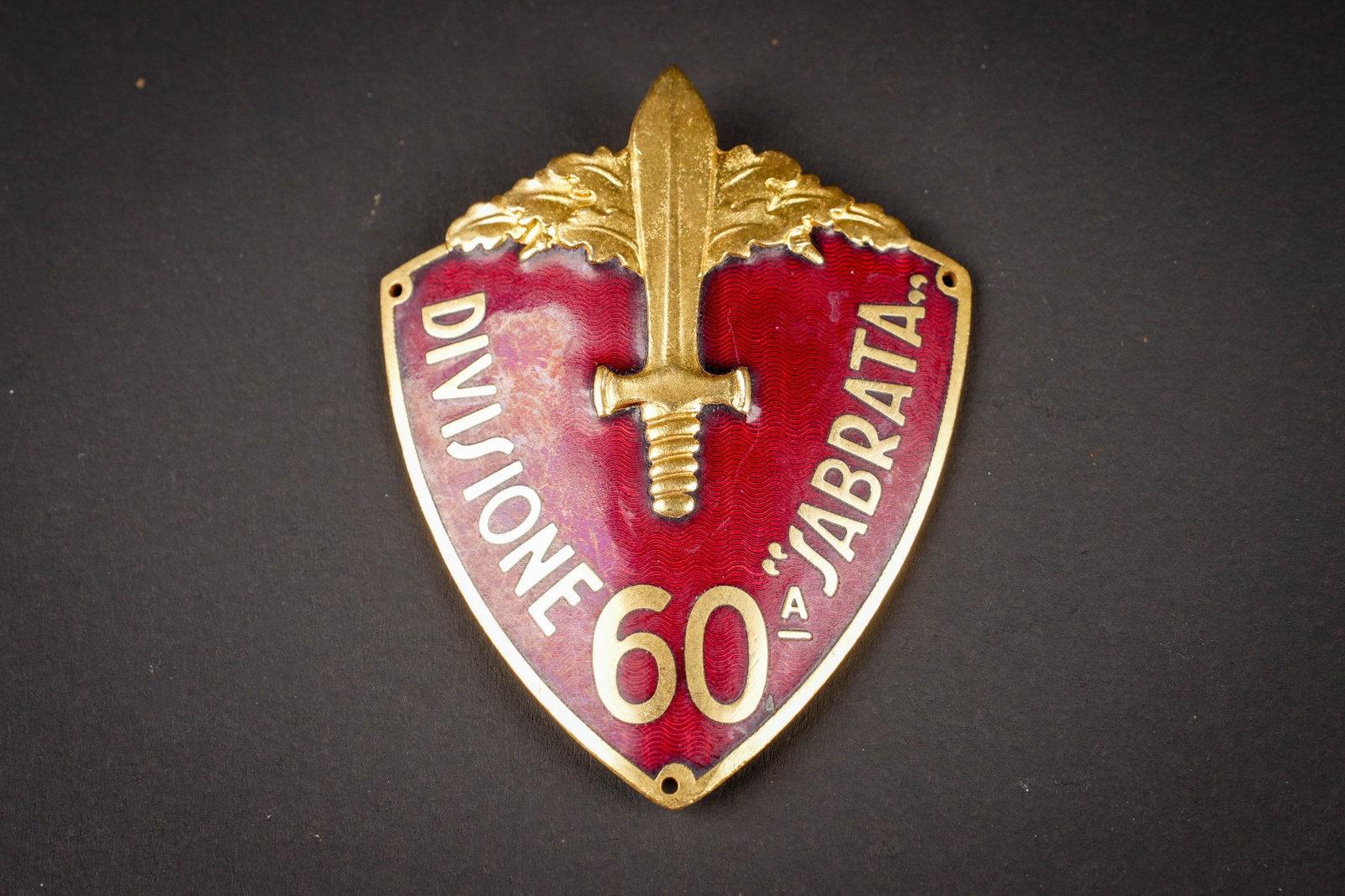 Insigne de la 60eme DI italienne. Insignia of the Italian 60th Infantry Division. (1 of 2)