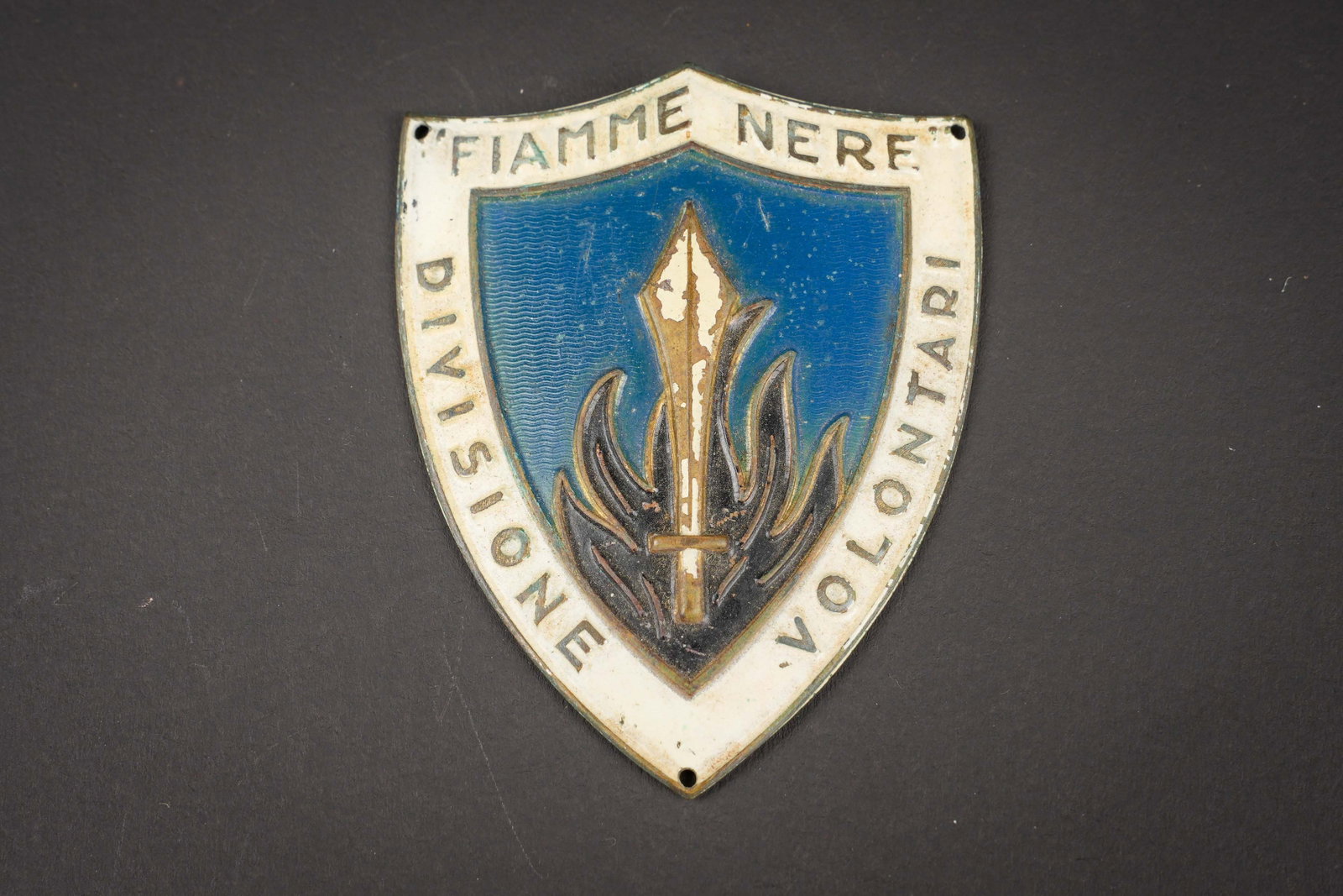 SCUDETTO GUERRA DI SPAGNA OMS DIVISIONE FIAMME NERE. SCUDETTO GUERRA DI SPAGNA OMS DIVISIONE FIAMME (1 of 2)