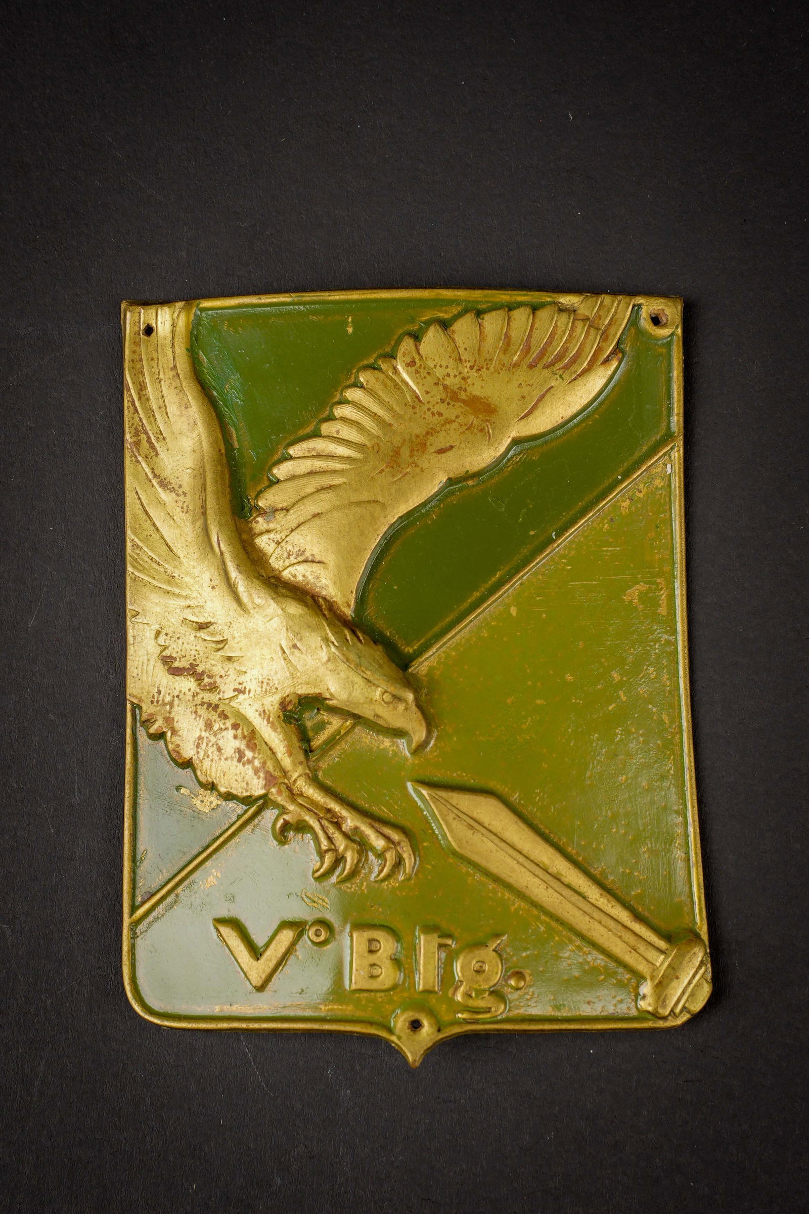 SCUDETTO RSI REPUBBLICA SOCIALE ITALIANA V BTG. ANTIPARACADUTISTI 1943.1945. RSI REPUBBLICA SOCIALE (1 of 2)