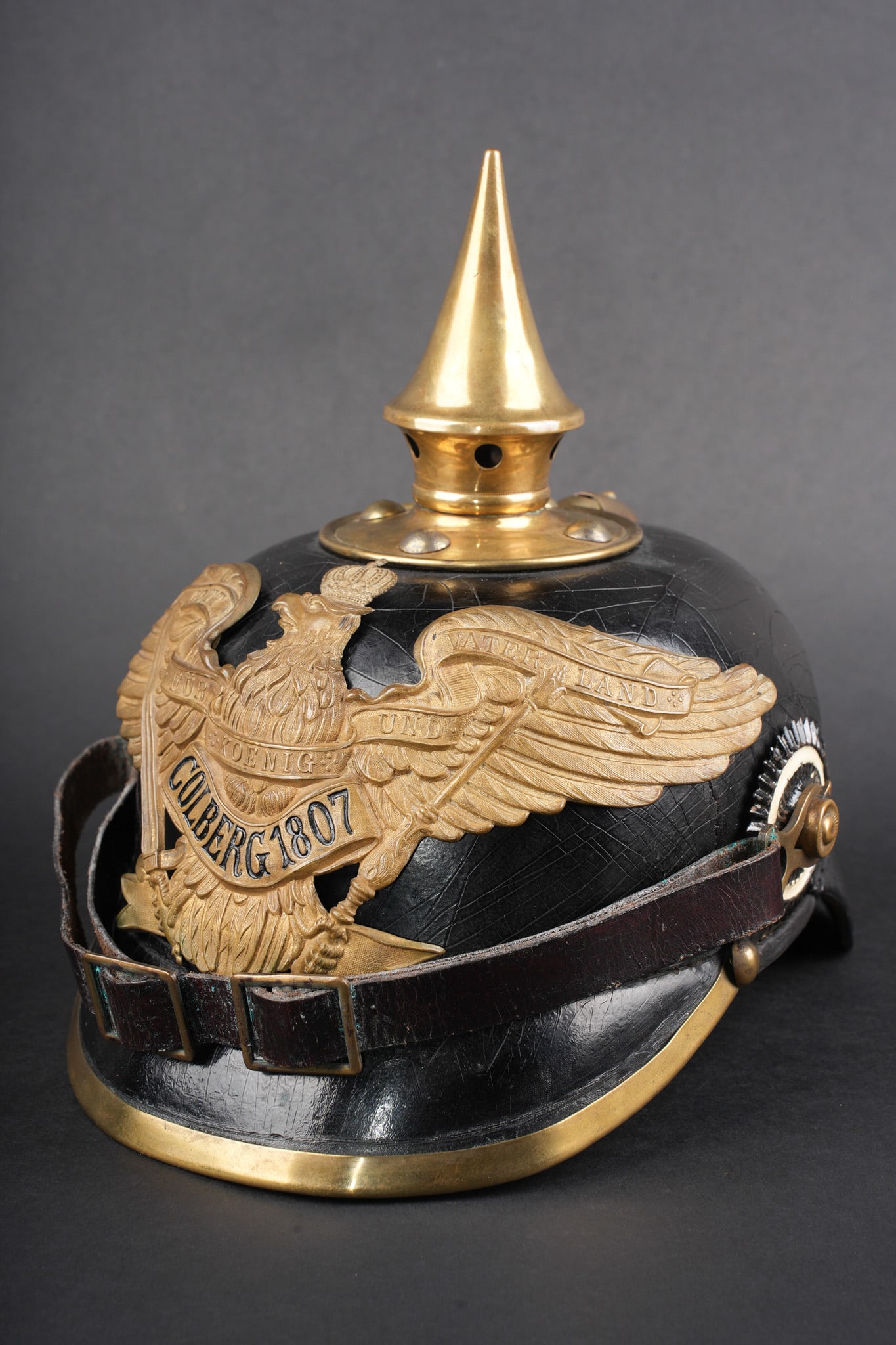 Casque a pointe M1895 du 9e Grenadier Colberg. M1895 spiked helmet of the 9th Grenadier Regiment of (1 of 11)