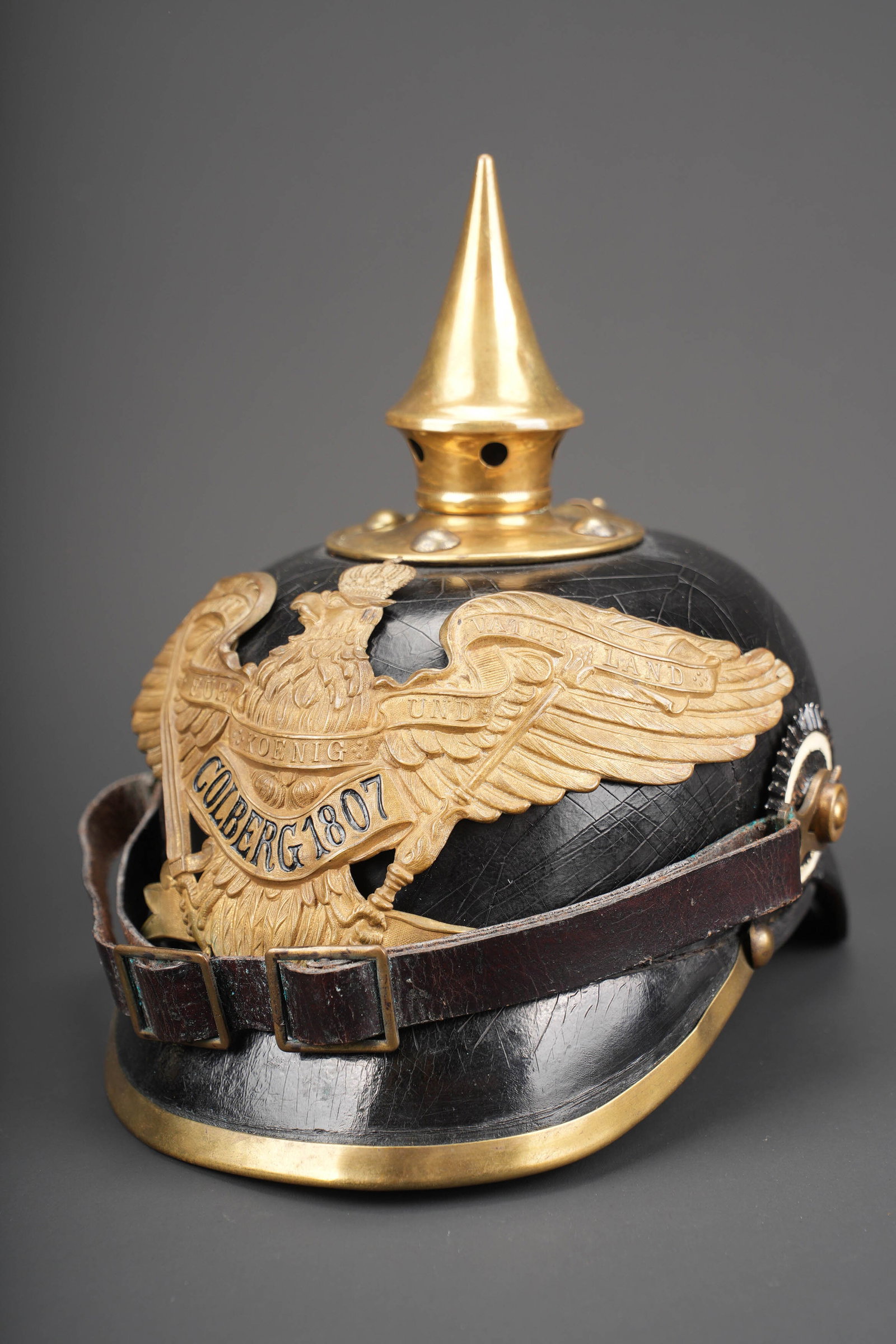 Casque a pointe M1895 du Grenadier Regiment Nr 9 Colberg. M1895 spiked helmet of the Grenadier (1 of 13)