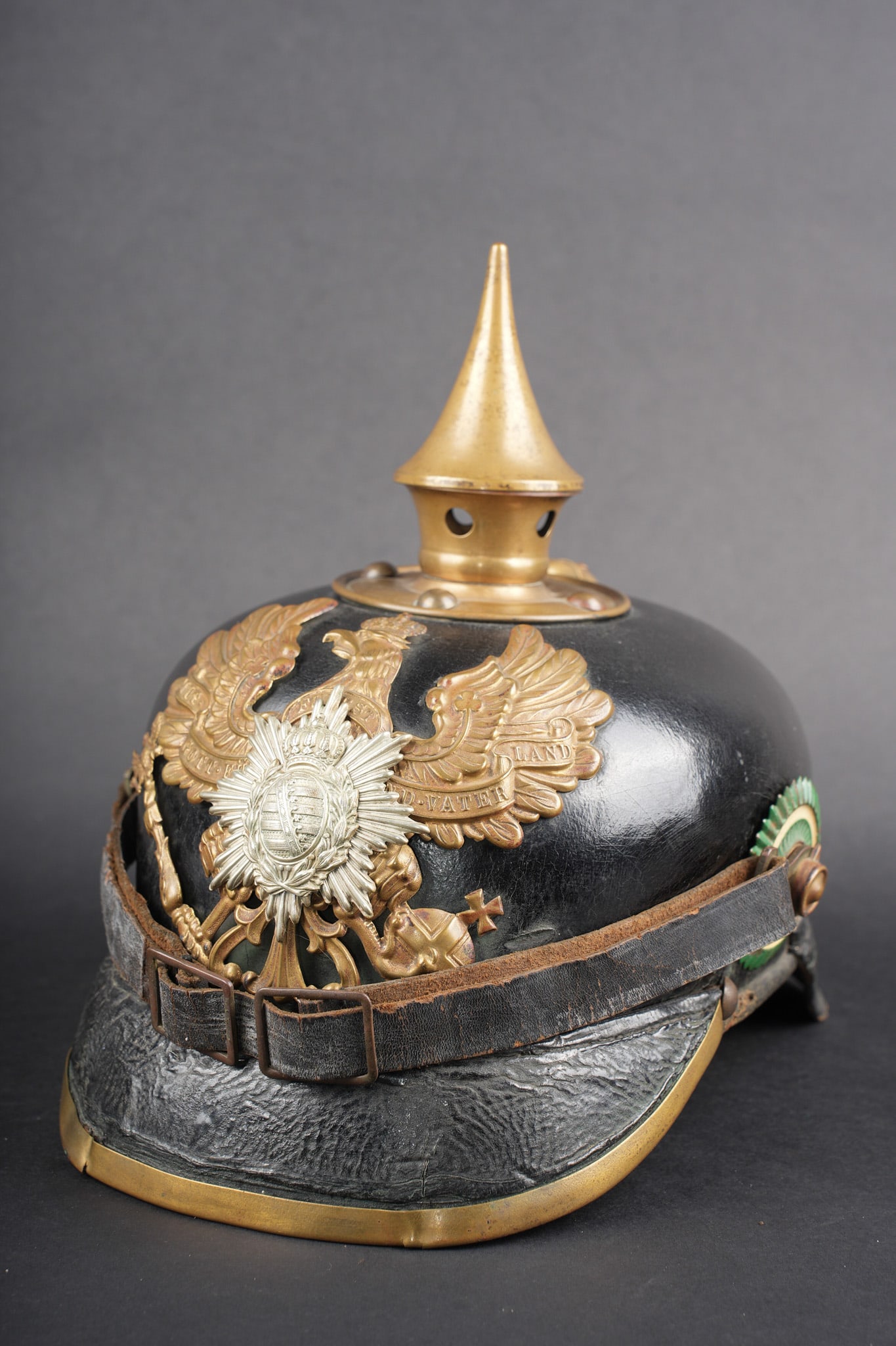 Casque a pointe M1895 de Saxe Thuringe. M1895 spiked helmet of Saxe-Thuringia. (1 of 12)