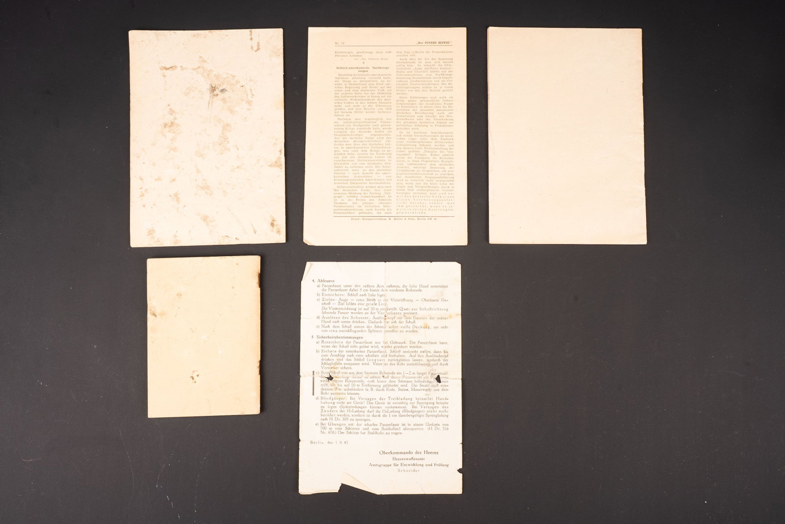 Documents allemand. German Document - 7