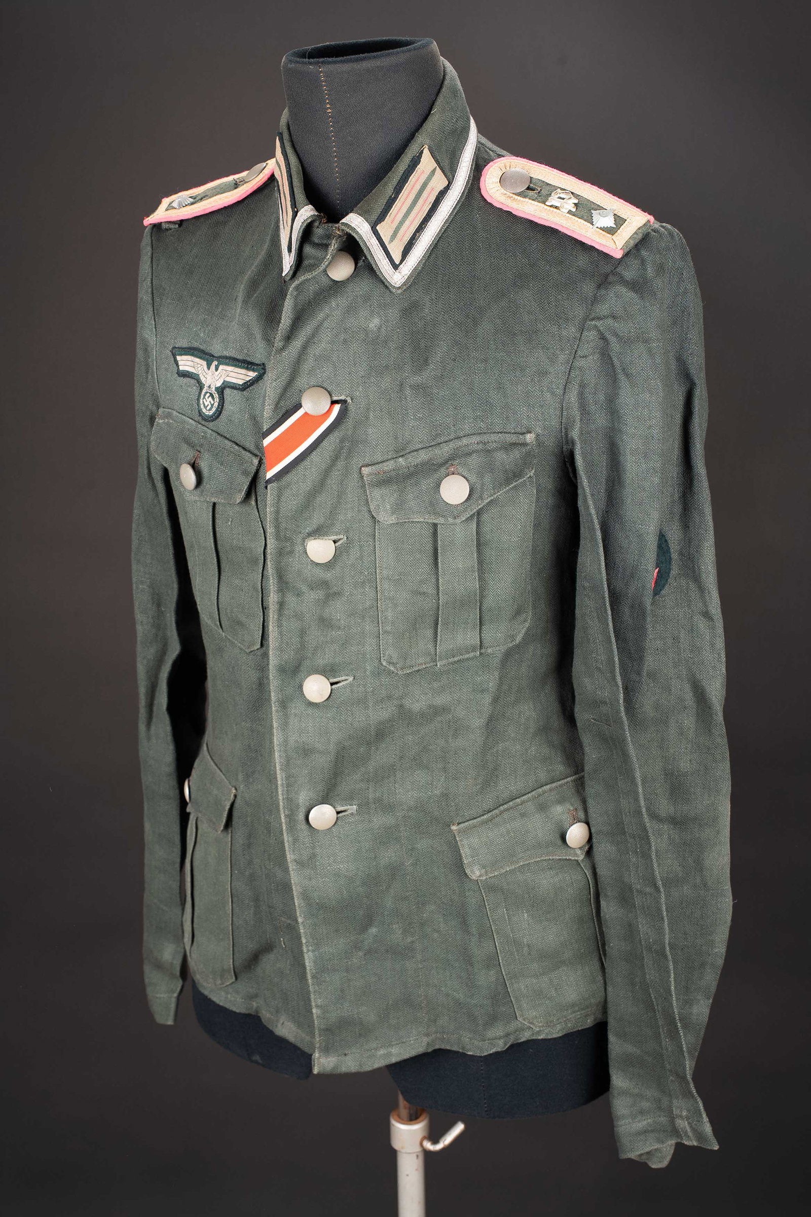 Vareuse treillis Panzer Heer. German drillich Panzer jacket. (1 of 12)