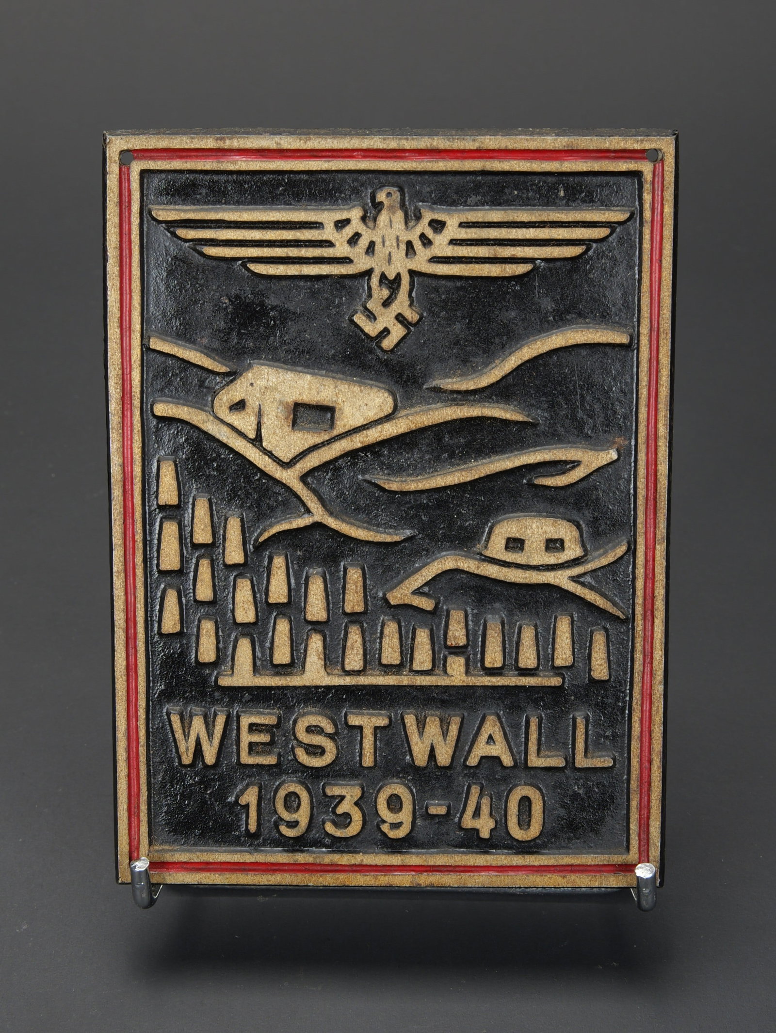 Plaque Westwall 1939-1940. Westwall 1939?1940 plaque. (1 of 2)