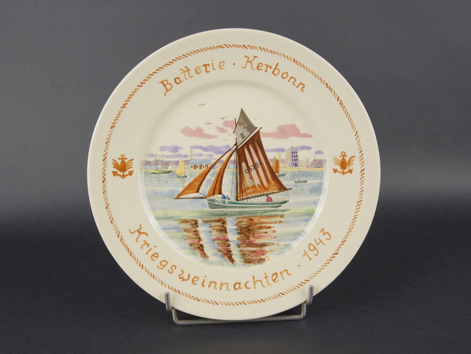 Assiette Batterie Kerborn. Kerborn Battery plate. (1 of 2)