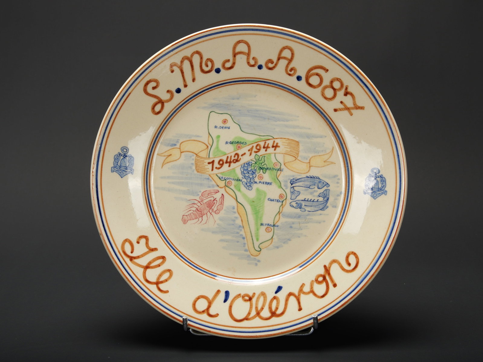 Assiette LMAA 687. Kriegsmarine plate (1 of 2)