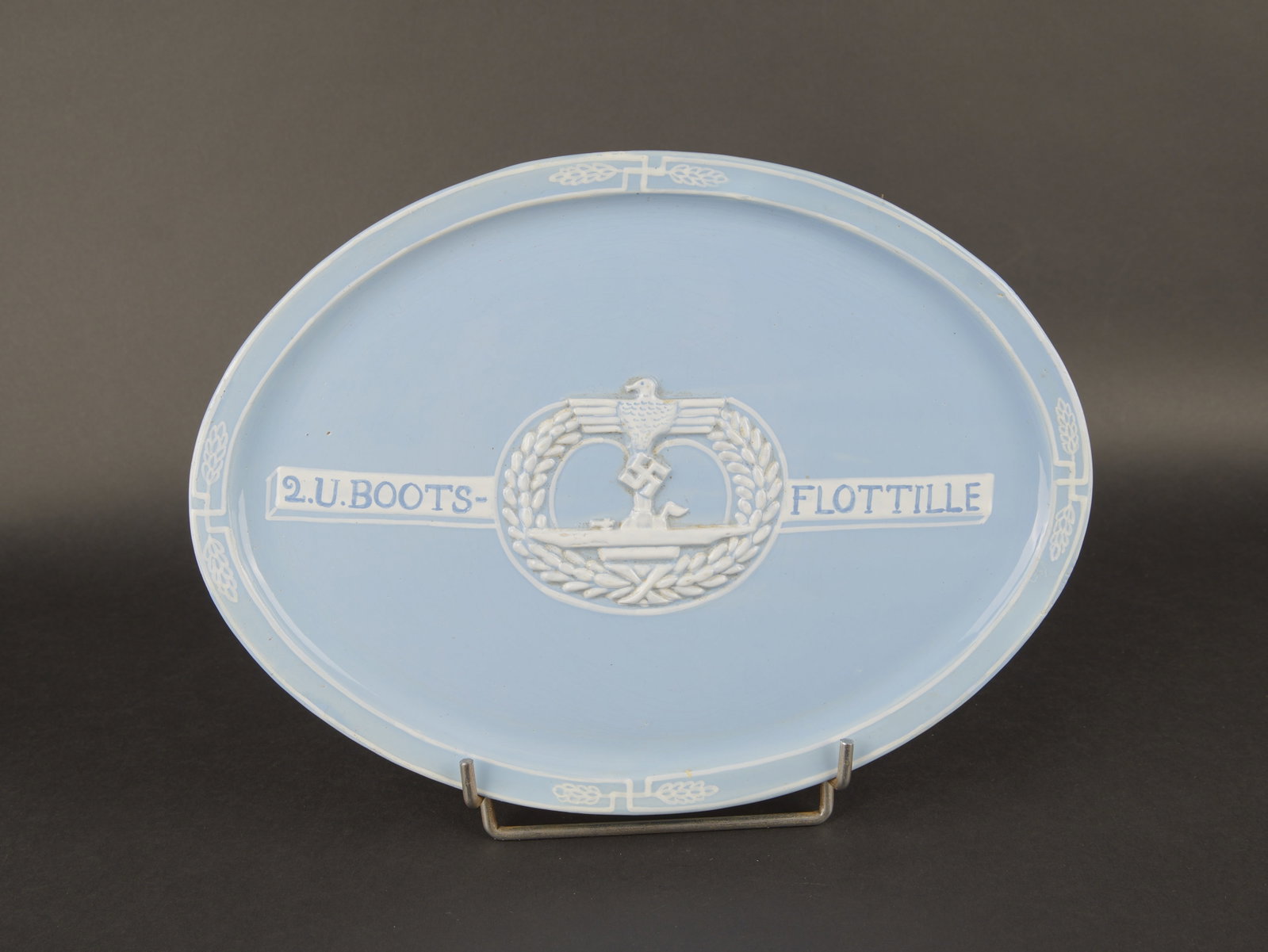 Plat 2 U Boots Flotille. 2nd U-Boat Flotilla plate. (1 of 2)