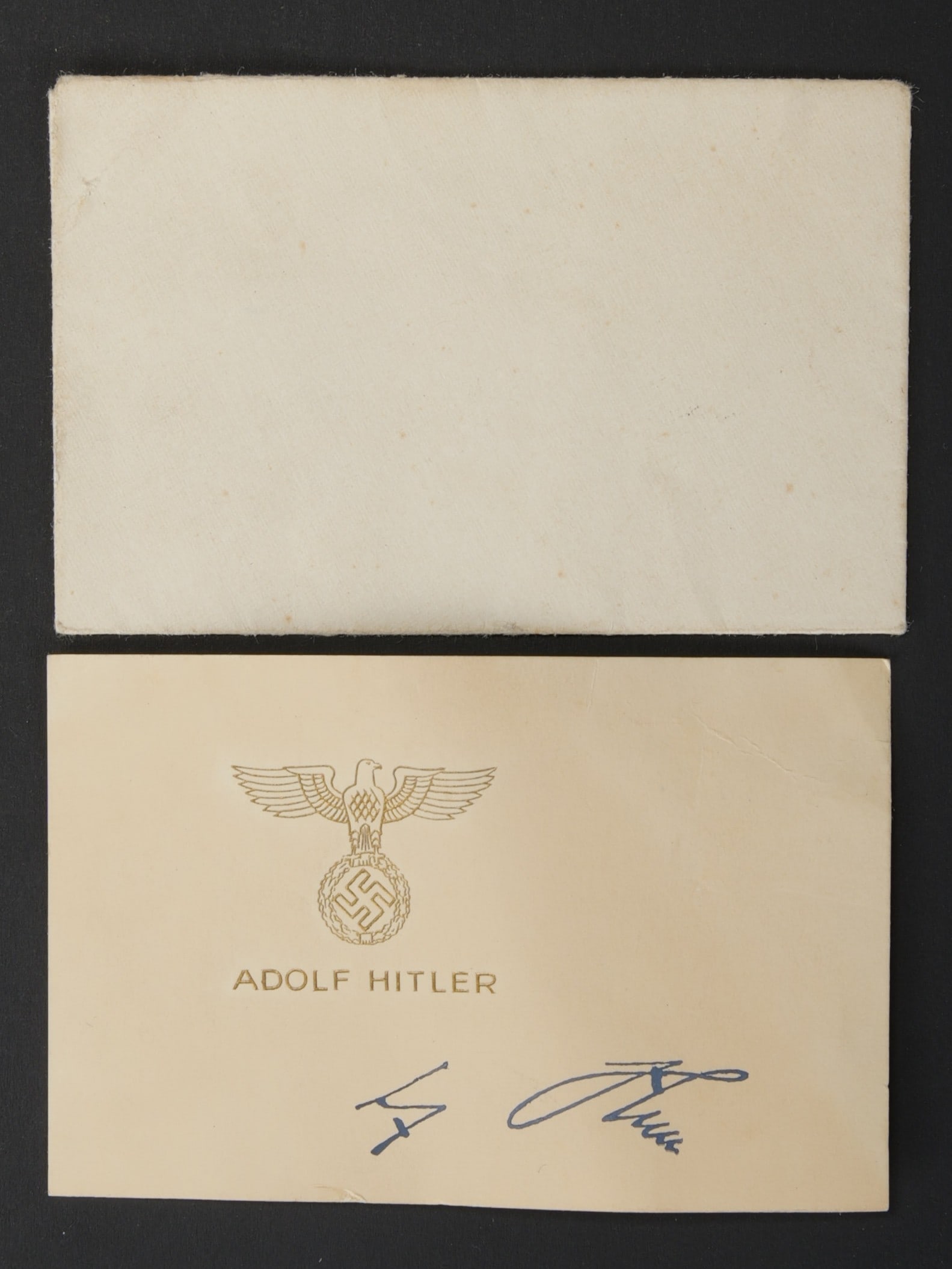 Carte autographe du Chancelier allemand. Autographed card of the German Chancellor. (1 of 4)