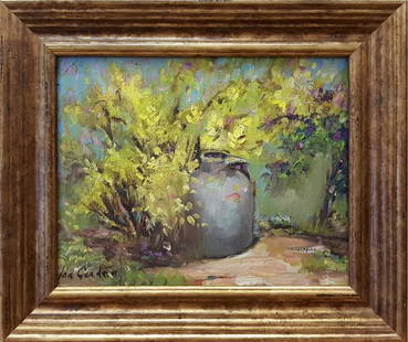 Ida Nash Gordon: Ida Nash Gordon (Brown County, IN 1903-1983) "Flowers and Stoneware"; 8" x 10", oil on canvas, signed lower left. Set up in a recent frame. Ida Nash Gordon Biography (from the FineEstateArt.com site)