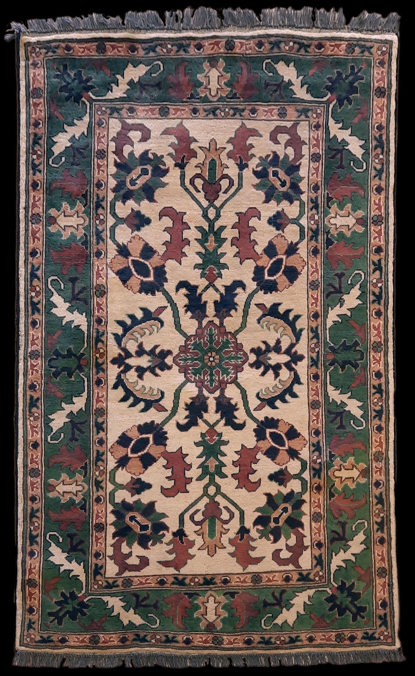 New 5' 3" x 3' 4" Pakistani Kargai Throw Rug (1 of 2)