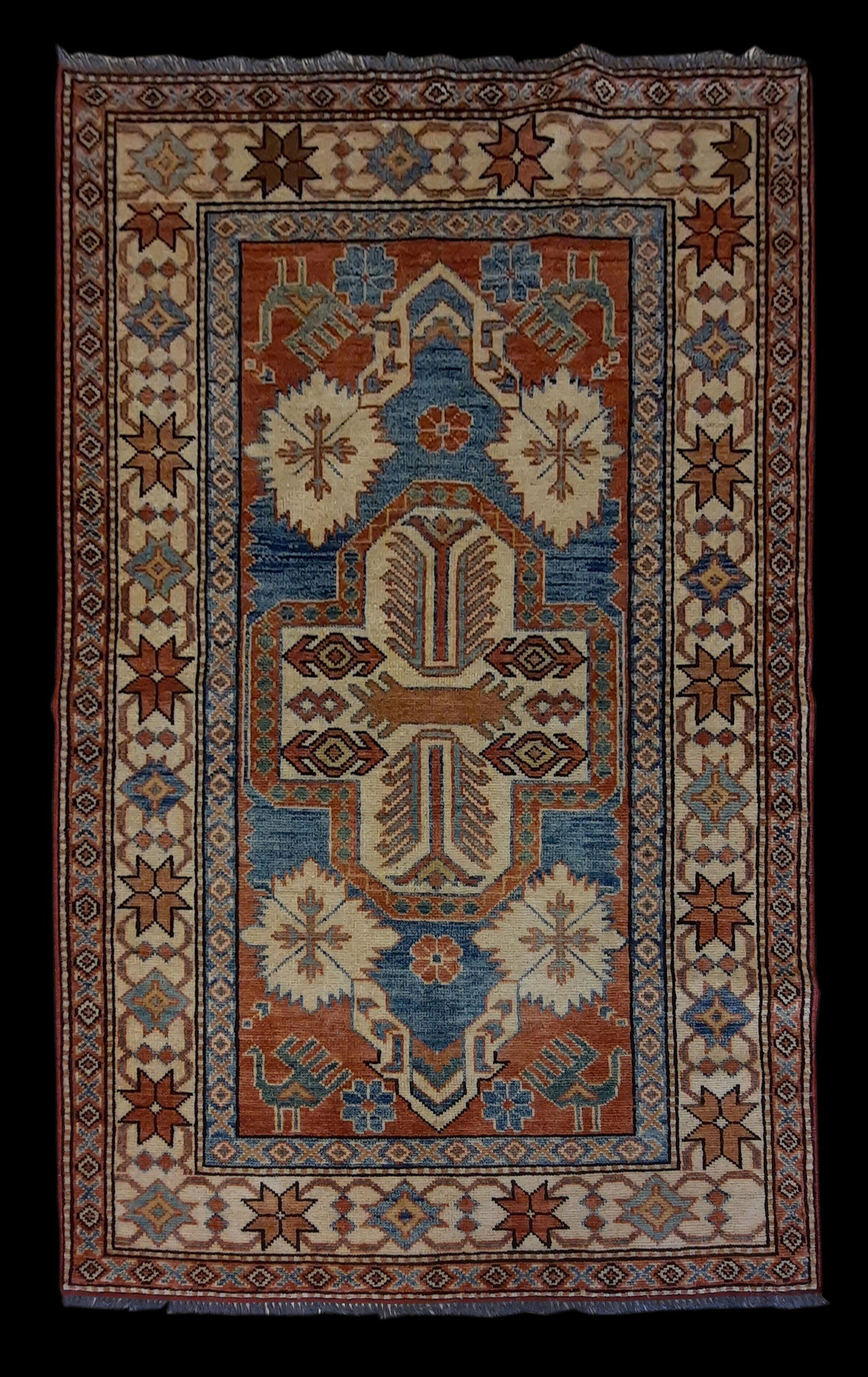 New 6' 4" x 4' 0" Pakistani Kazak Throw Rug (1 of 3)