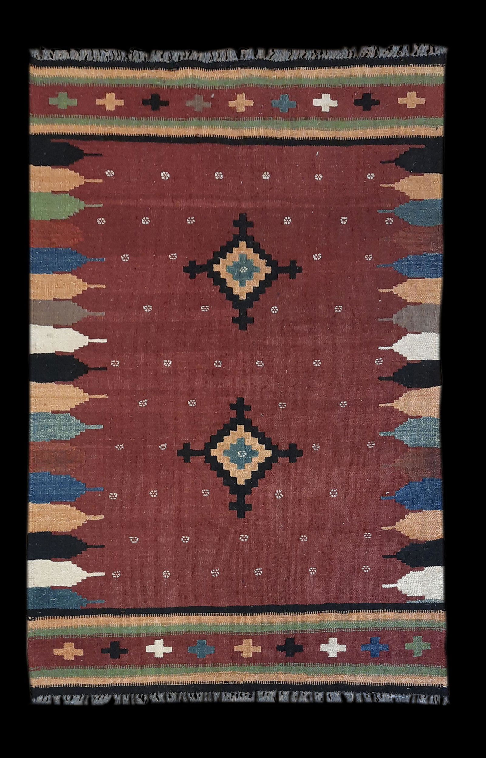 New 5'0" x 3'7" Pakistani Tribal Kilim Throw Rug (1 of 3)