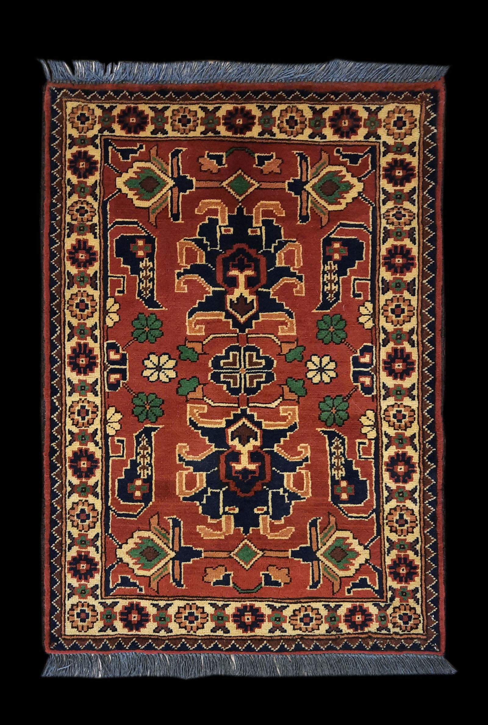 New 3' 2" x 2' 2" Pakistani Kargai Scatter Rug (1 of 3)