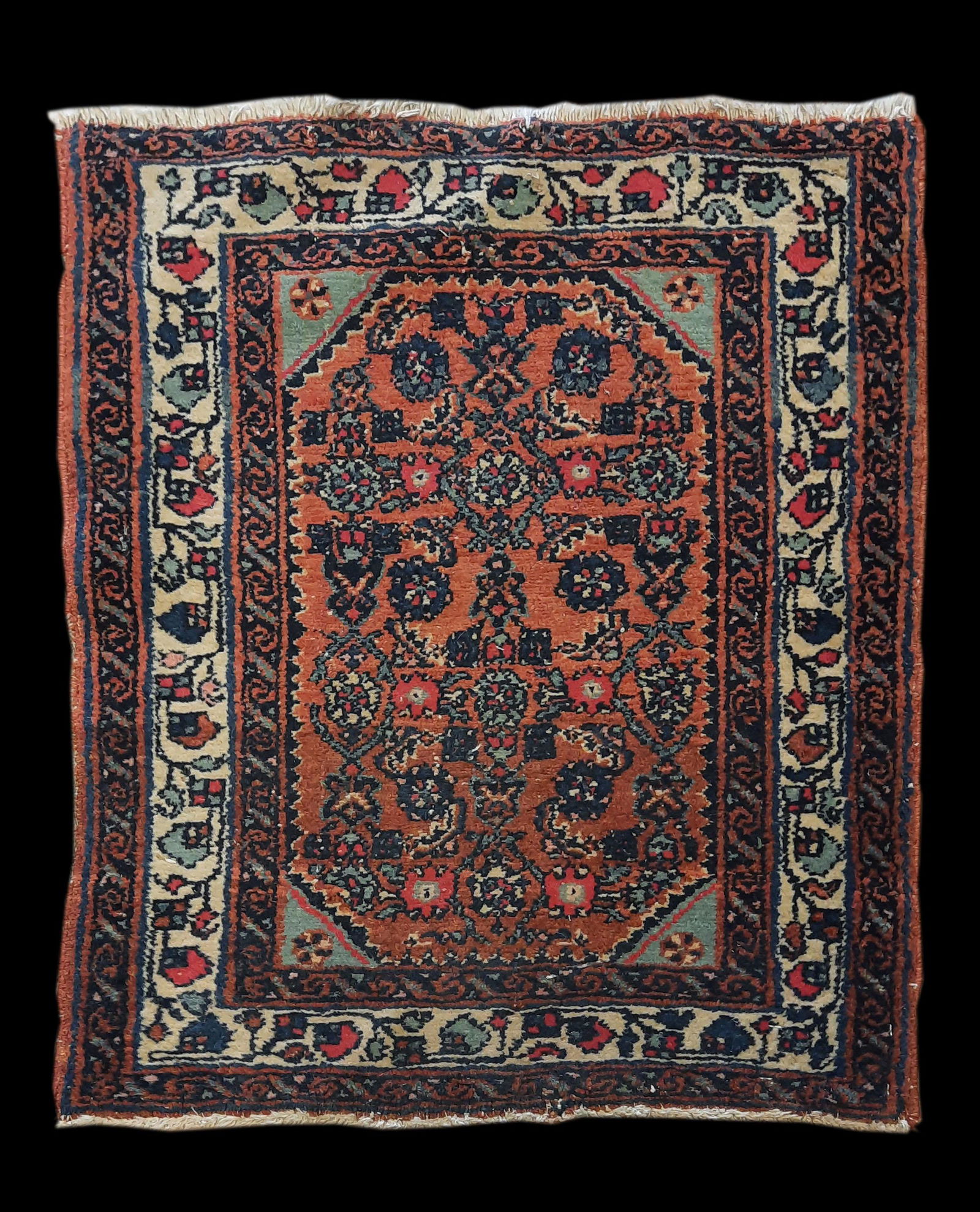 Antique 2' 5" x 2' 0" Persian Hamadan Scatter Rug (1 of 3)