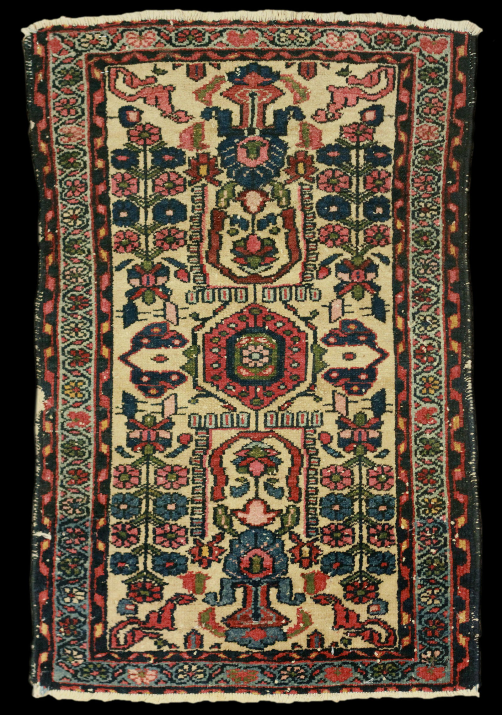 Antique 2' 11" x 2' 0" Persian Hamadan Scatter Rug (1 of 3)