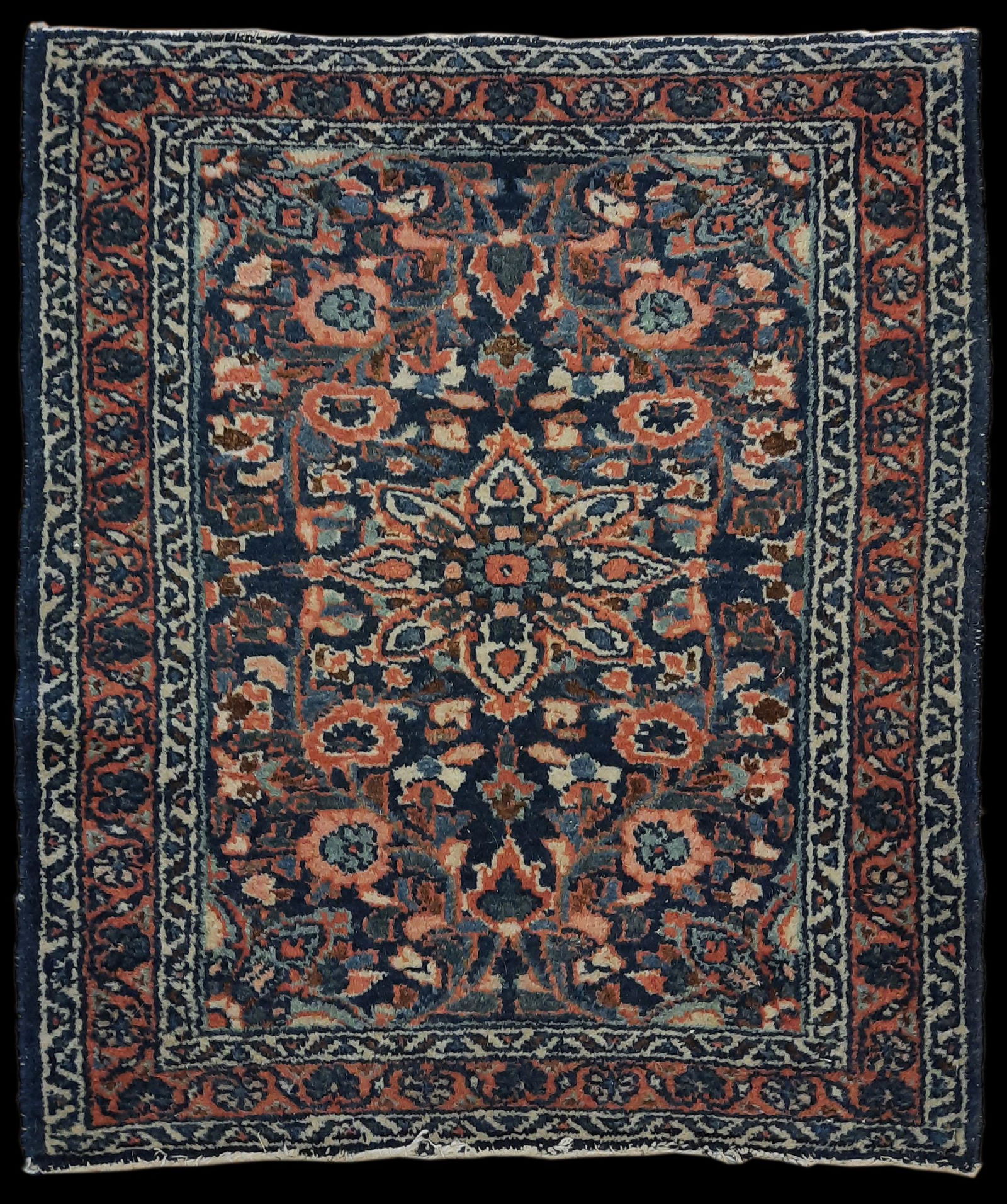 Antique 2' 6" x 2' 2" Persian Hamadan Scatter Rug (1 of 3)