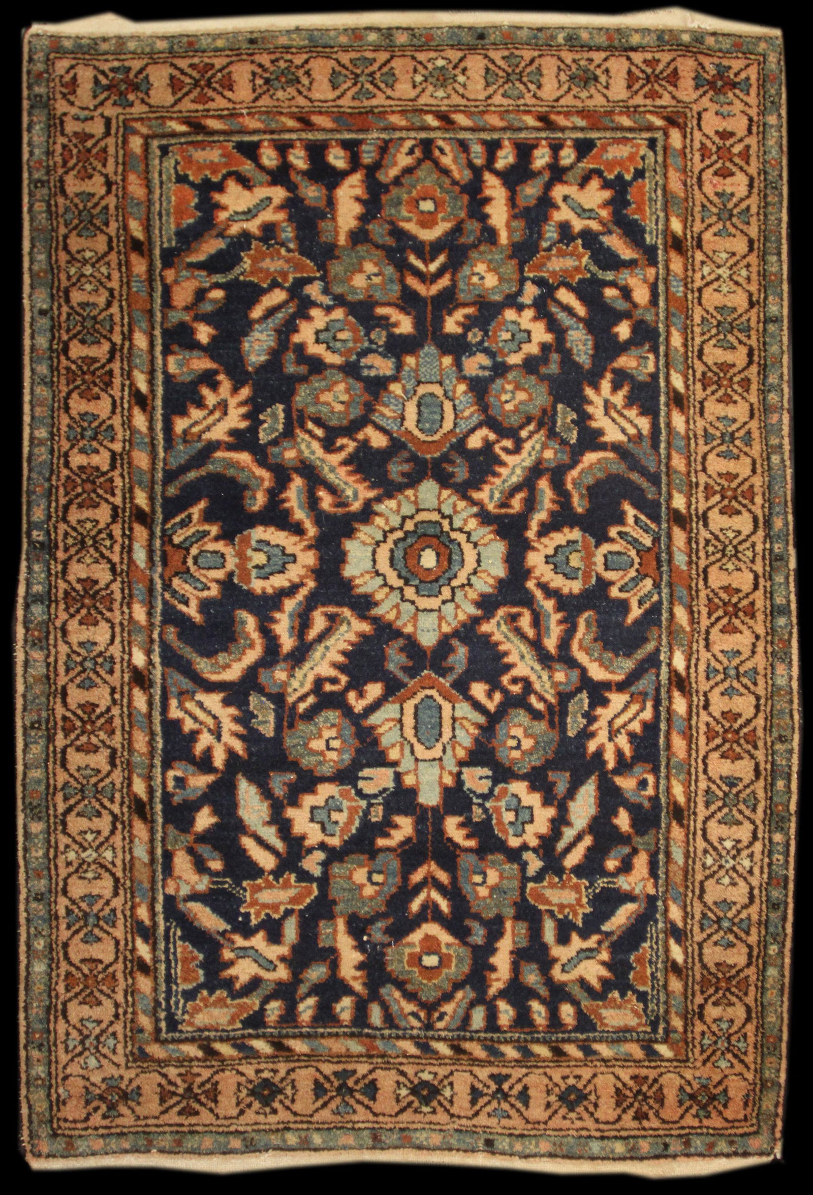 Semi-Antique 3' 11" x 2' 8" Persian Hamadan Scatter Rug (1 of 2)