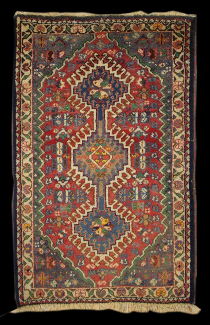 Semi-Antique 2' 10" x 1' 10" Turkish Kazak Throw Rug (1 of 2)