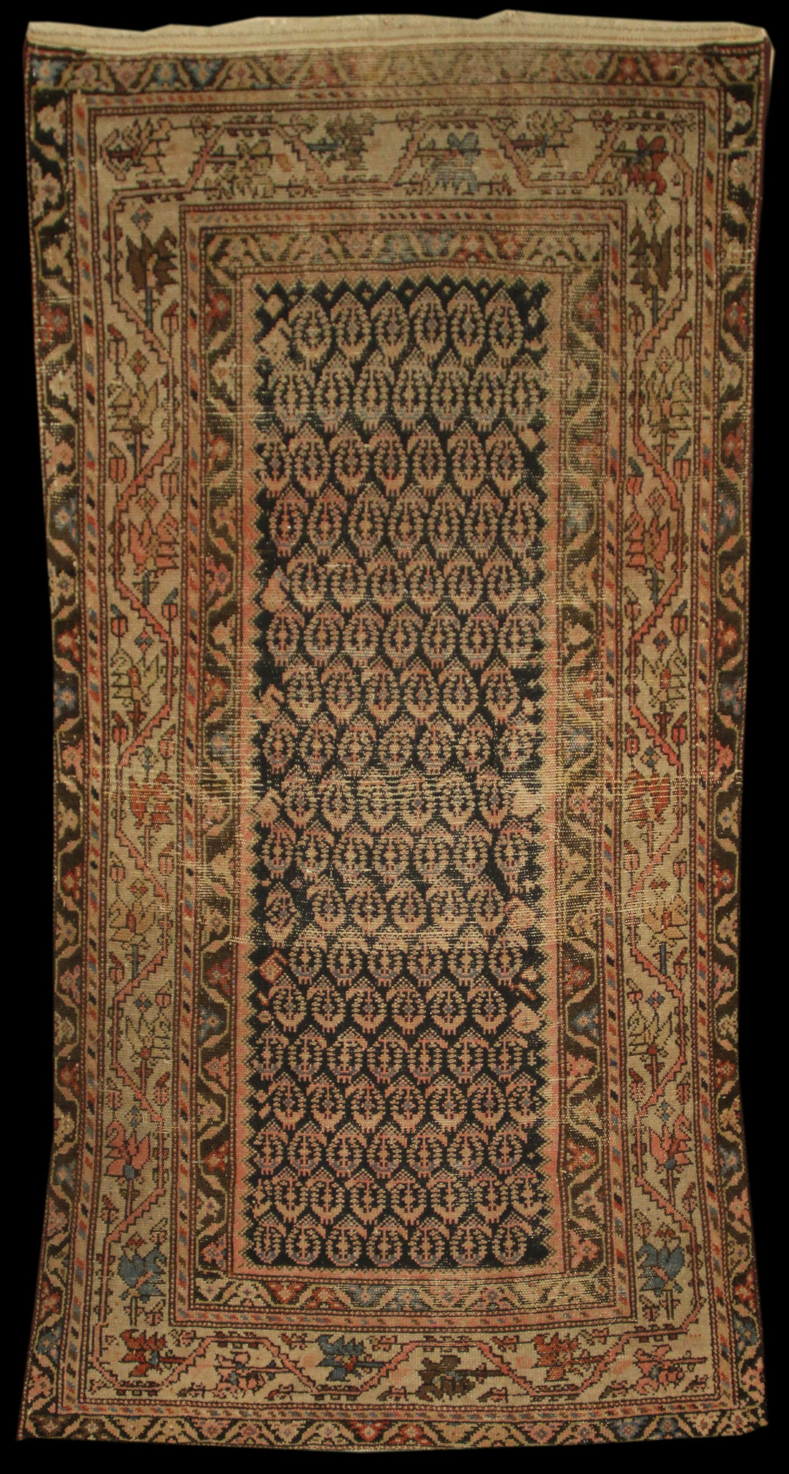 Antique 7' 0" x 3' 9" Persian Hamadan Area Rug (1 of 2)