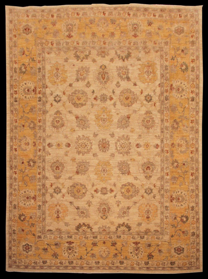 New 8' 6" x 6' 2" Pakistani Chobi: New 8' 6" x 6' 2" Pakistani Chobi Chobi carpets are a back-to-the craft style of Pakistani carpet created with handspun local wool and vegetable dyes. Chobis typically embody classic floral design mot