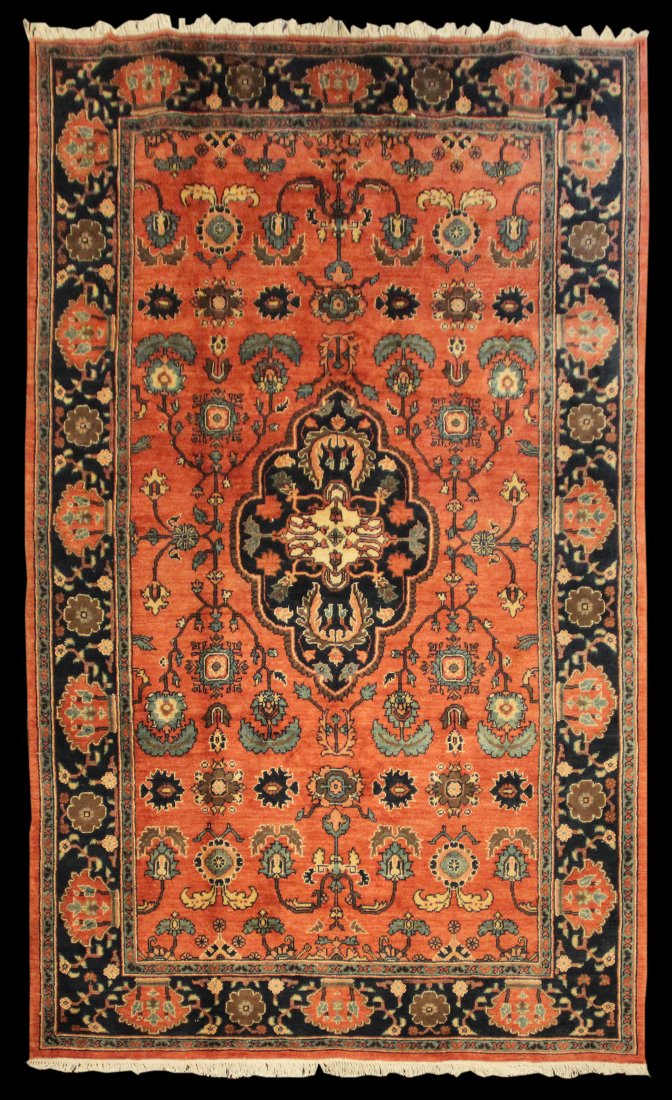Semi-Antique 9' 11" x 5' 11" Tajik/Afghan Kargai: Semi-Antique 9' 11" x 5' 11" Tajik/Afghan Kargai Kargai are a recent rug type that is loosely based on classic Caucasian tribal design motifs. Fine Estate Rugs was a full service, retail handmade rug
