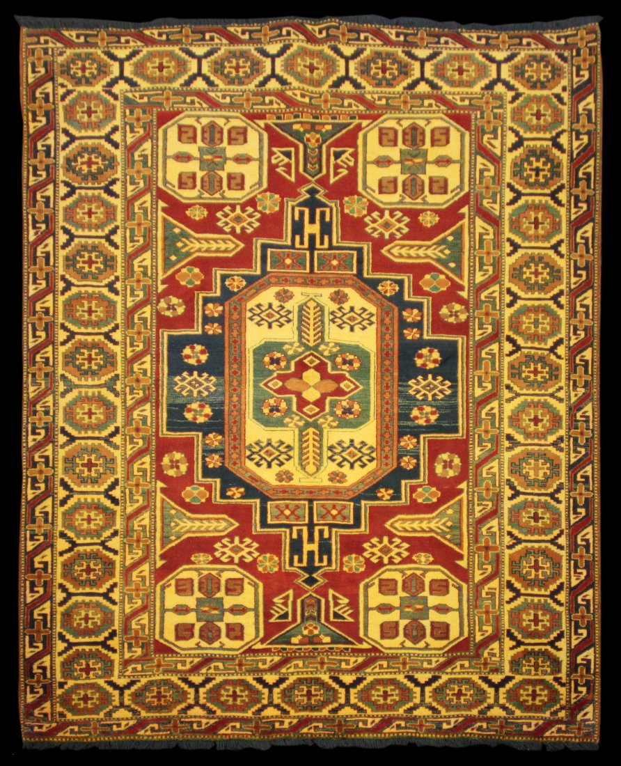 Semi-Antique 6' 9" x 5' 5" Tajik/Turkish Kazak: Semi-Antique 6' 9" x 5' 5" Tajik/Turkish Kazak Fine Estate Rugs was a full service, retail handmade rug & carpet dealer in Indianapolis, IN from 2005-2020. When the pandemic hit, we made the difficult
