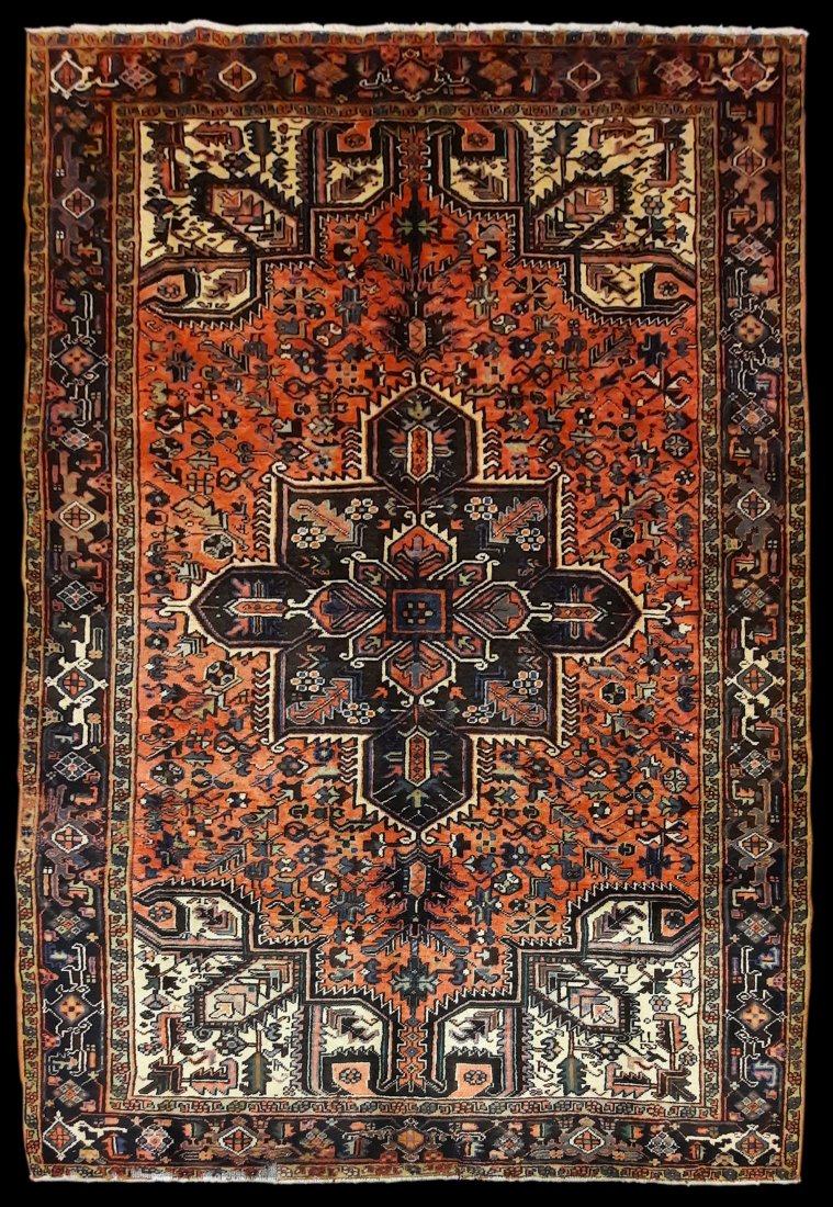 Semi-Antique 10' 3" x 6' 10" Persian Heriz: Semi-Antique 10' 3" x 6' 10" Persian Heriz Fine Estate Rugs was a full service, retail handmade rug & carpet dealer in Indianapolis, IN from 2005-2020. When the pandemic hit, we made the difficult dec