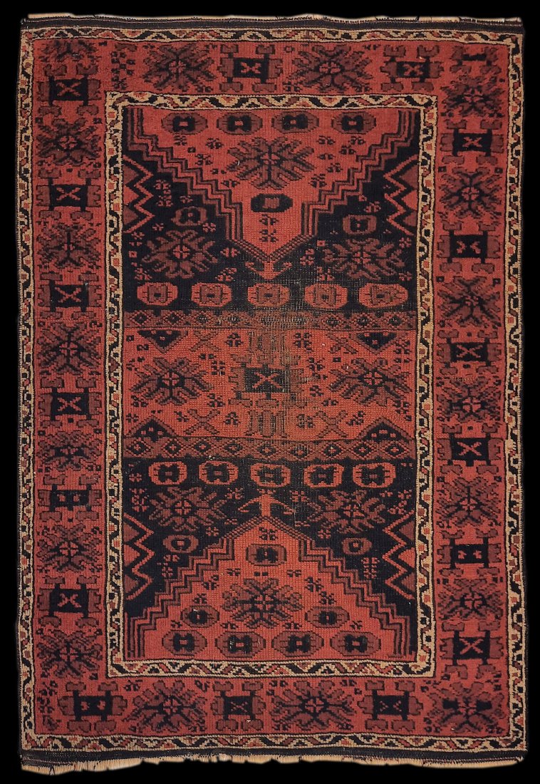 Antique 4' 0" x 2' 11" Persian Baluchi: Antique 4' 0" x 2' 11" Persian Baluchi Fine Estate Rugs was a full service, retail handmade rug & carpet dealer in Indianapolis, IN from 2005-2020. When the pandemic hit, we made the difficult decisio