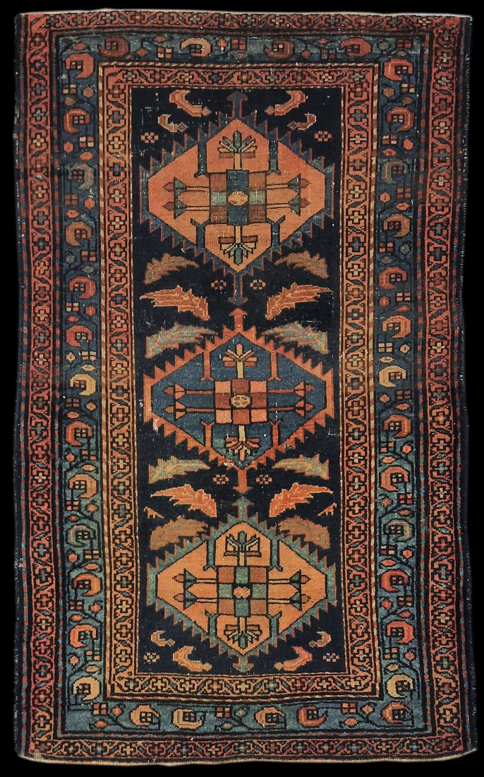 Antique 4' 11" x 2' 5" Persian Hamadan: Antique 4' 11" x 2' 5" Persian Hamadan Fine Estate Rugs was a full service, retail handmade rug & carpet dealer in Indianapolis, IN from 2005-2020. When the pandemic hit, we made the difficult decisio