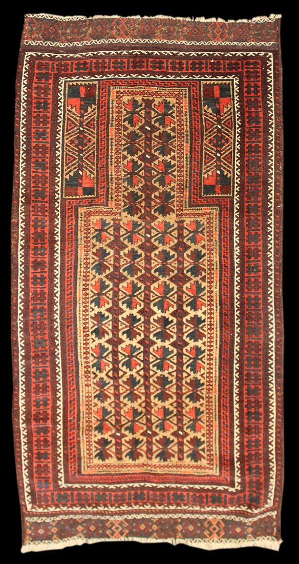 Antique 5' 4" x 2' 9" Persian Baluchi Prayer Rug (1 of 2)