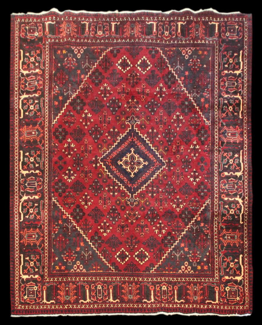 Semi-Antique (c. 1950) 10' 3" x 7' 0" Persian Maymeh: Semi-Antique (c. 1950) 10' 3" x 7' 0" Persian Maymeh hand-knotted area rug